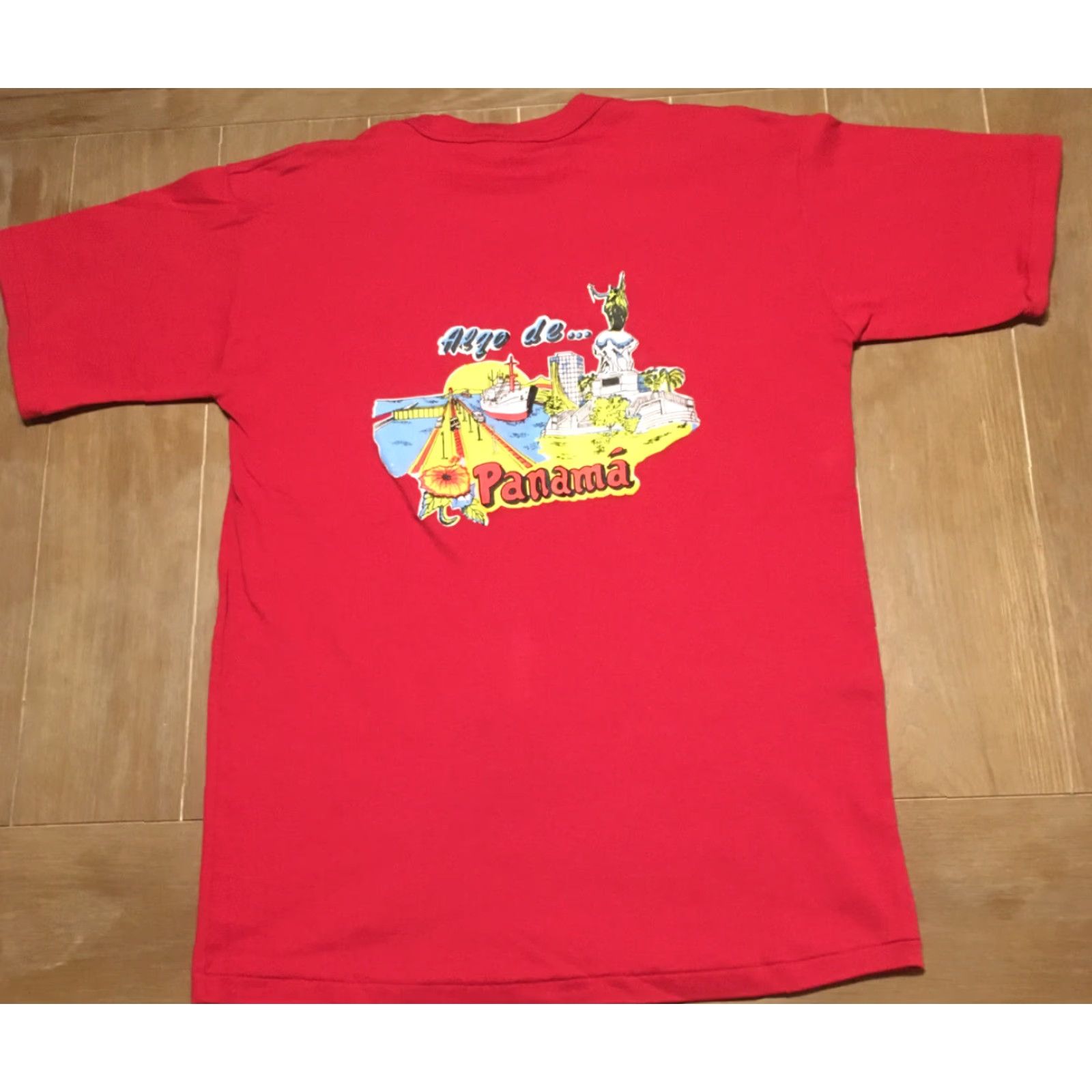 Vintage VINTAGE Excellent Panama Shirt Men XL Red Single Stitch Mens Size US XL / EU 56 / 4 - 6 Thumbnail