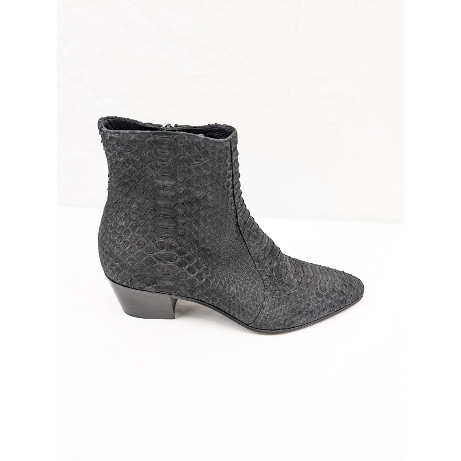 Saint Laurent Paris o1rshd1 Vassili 60 Pitone / Python Boots in Nero Size US 9 / EU 42 - 1 Thumbnail