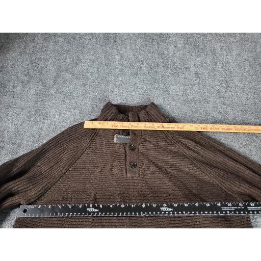 Banana Republic Banana Republic Wool Pullover Sweater Men Sz L Brown 1/4 But Size US L / EU 52-54 / 3 - 4 Thumbnail