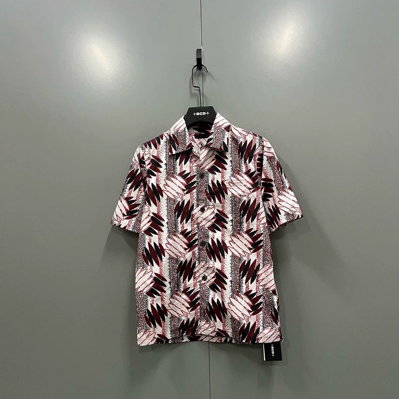 Prada PRADA Leaf Print Hawaiian Short Sleeve Shirt- DMC Size US XS / EU 42 / 0 - 1 Thumbnail