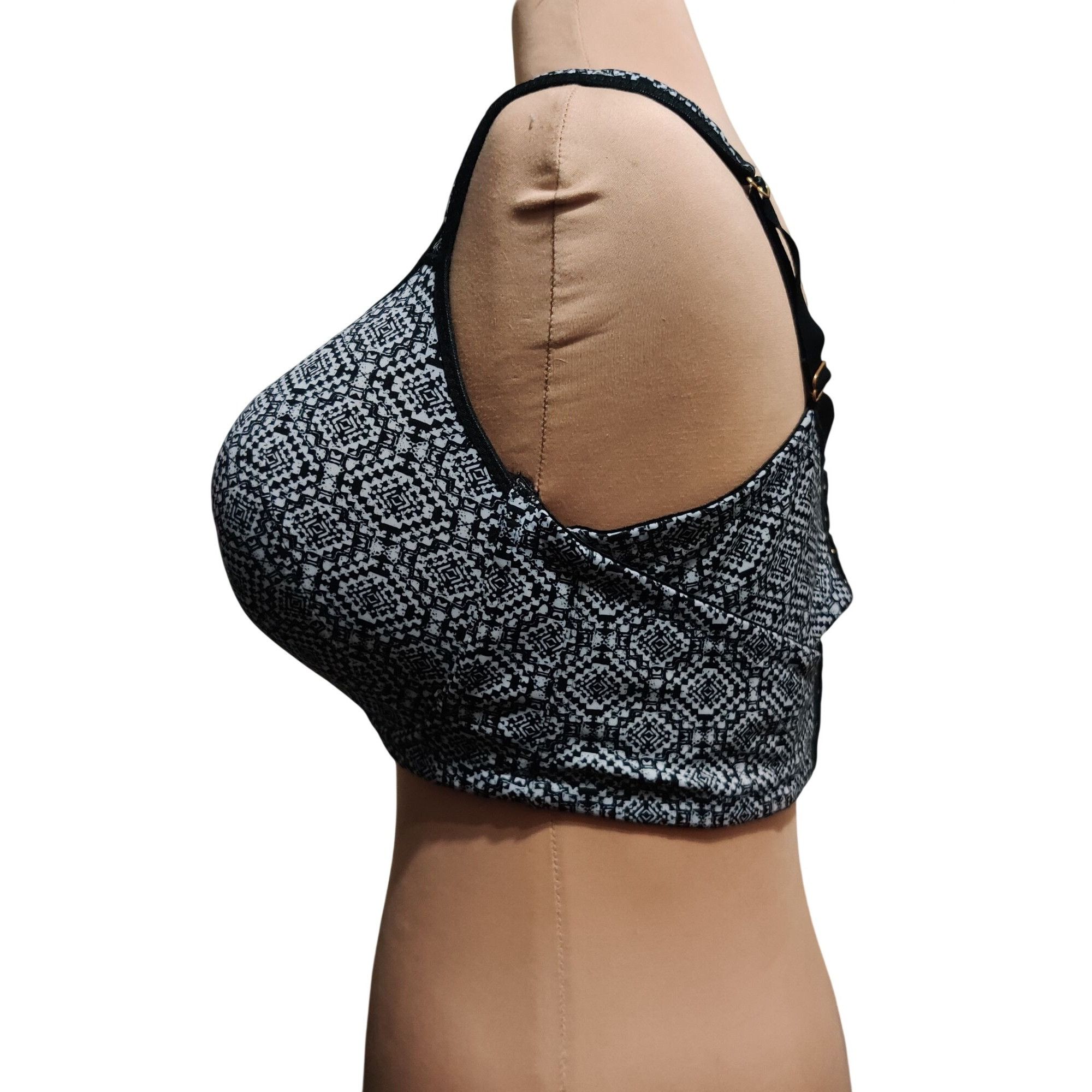 Other Butterfly Ashley Stewart Bra 40DDD Black White Plus Size Ful Size ONE SIZE - 10 Thumbnail
