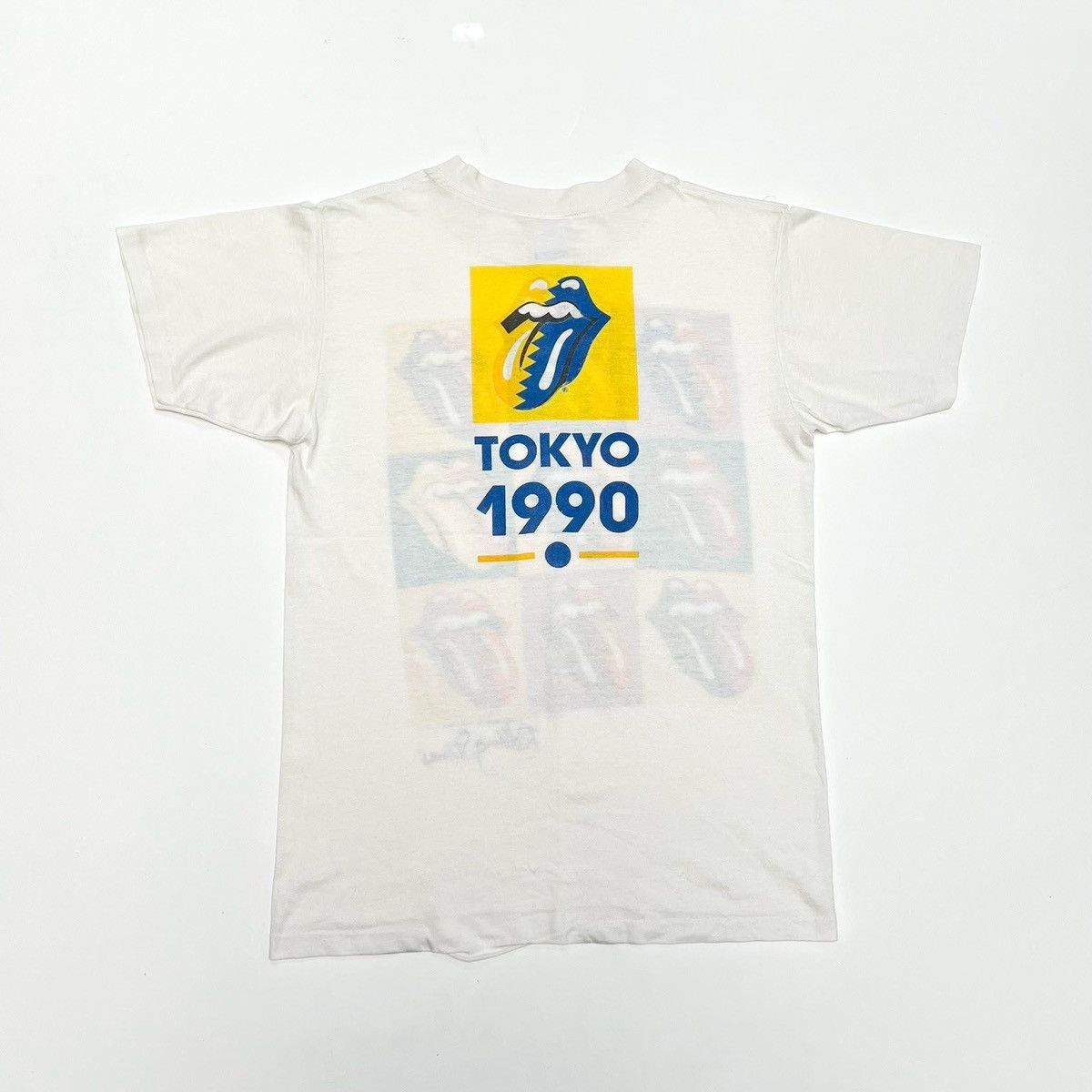 Vintage Rolling Stones 9 Tongue Vintage 80s 90s Band Brockum T-Shirt Size US L / EU 52-54 / 3 - 3 Thumbnail