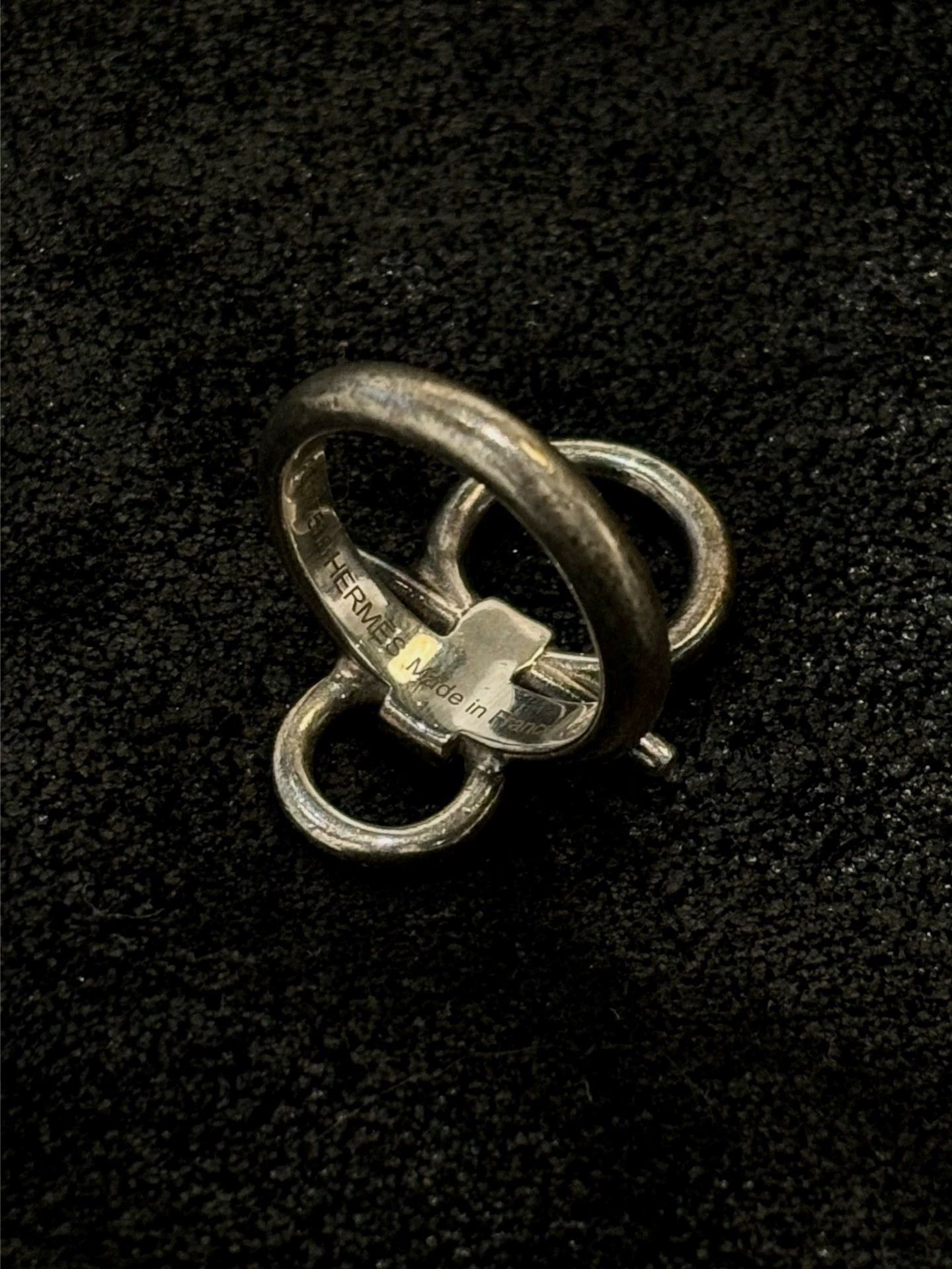 Hermes Hermes 925 Silver Three-Ring Ring Size 51 Size ONE SIZE - 3 Thumbnail