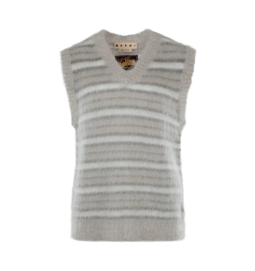o1h1sh11224 V Neck Sweater Vest in Grey
