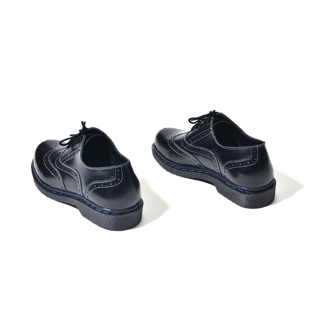 Designer × Leather Cassius Oxford Black Blue Stiches Size US 9 / EU 42 - 3 Thumbnail