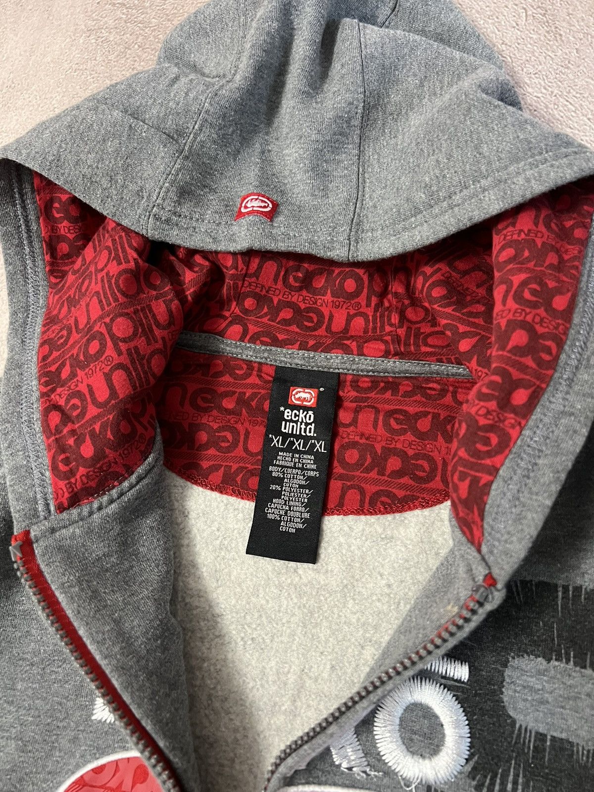 Ecko Unltd. Ecko untdl Y2k Zip Hoodie Size XL / US 12-14 / IT 48-50 - 8 Thumbnail