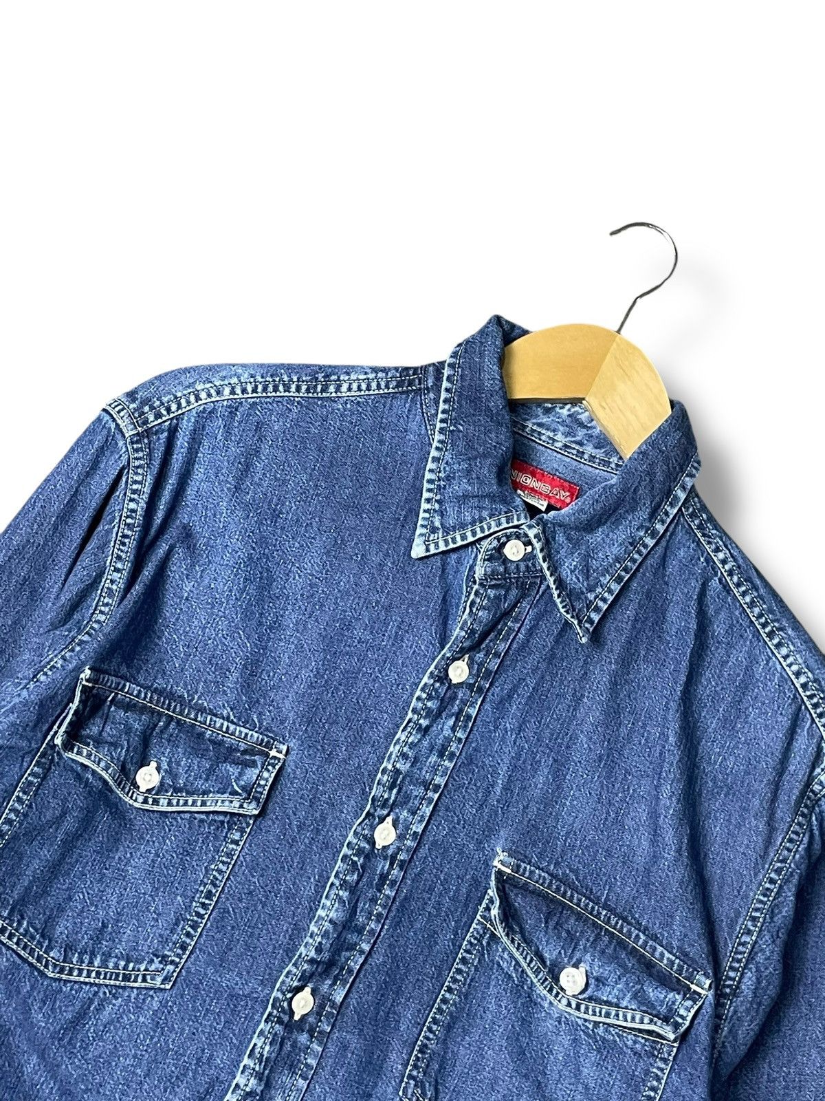 Japanese Brand × UNIONBAY × Vintage Vintage UNION BAY Button Up Denim Shirt (83) Size US L / EU 52-54 / 3 - 2 Thumbnail