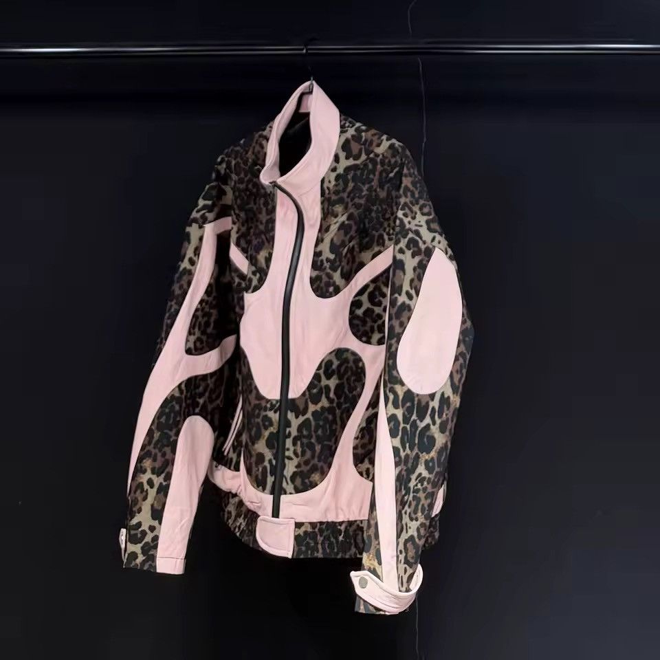 Other Leopard Designer Patchwork Motorcycle Y2k Jacket Size US L / EU 52-54 / 3 - 3 Thumbnail