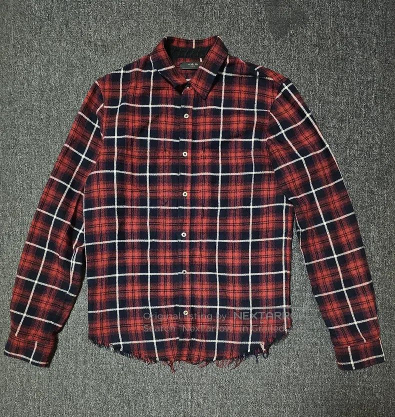 Amiri Amiri Size M Red plaid shirt Size US M / EU 48-50 / 2 - 1 Thumbnail
