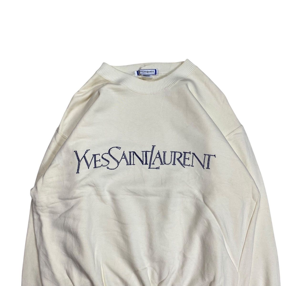 Yves Saint Laurent Yves Saint Laurent YSL Swarovski Big Logo Sweatershirt Size US M / EU 48-50 / 2 - 2 Thumbnail
