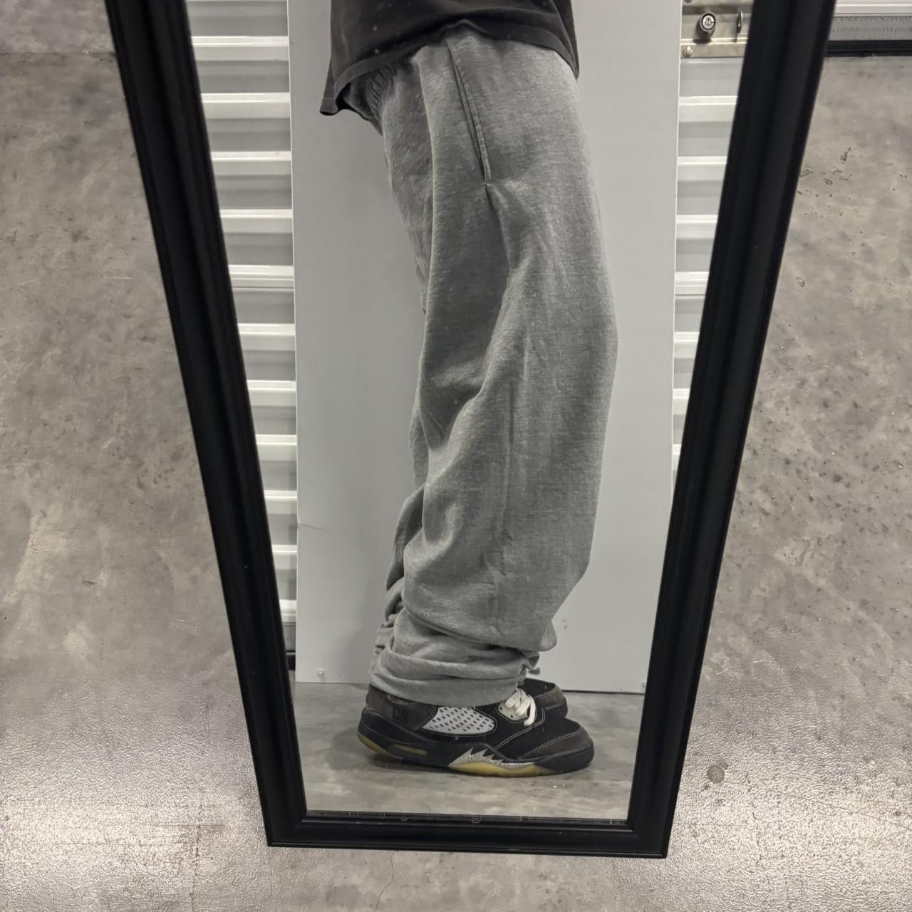 Japanese Brand × Vintage Crazy Vintage Y2K/2000s Light Grey Essential Sweatpants! Size US 34 / EU 50 - 2 Thumbnail