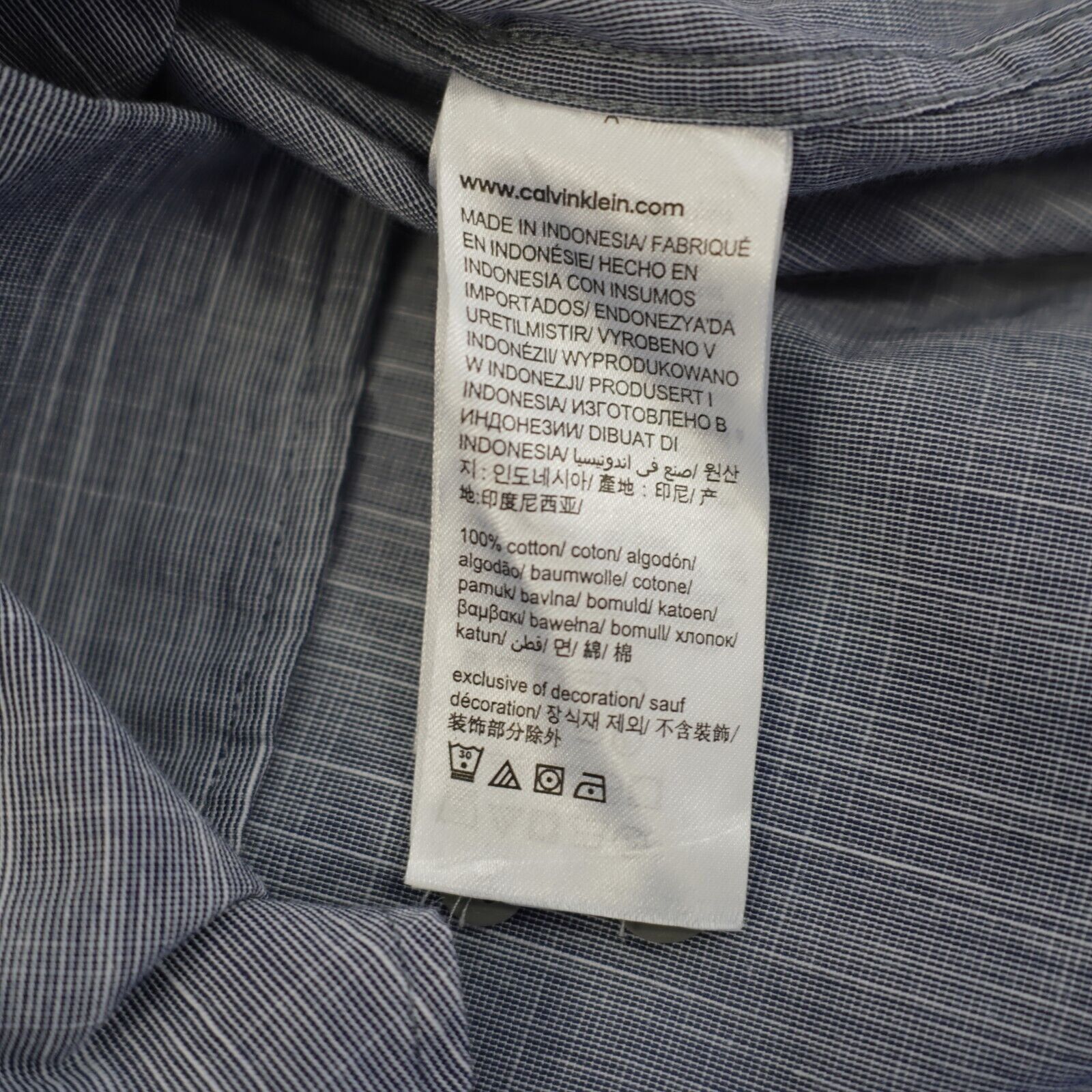 Calvin Klein Calvin Klein Medium Heather Gray Cotton Stretch Collared Dre Size US M / EU 48-50 / 2 - 10 Thumbnail