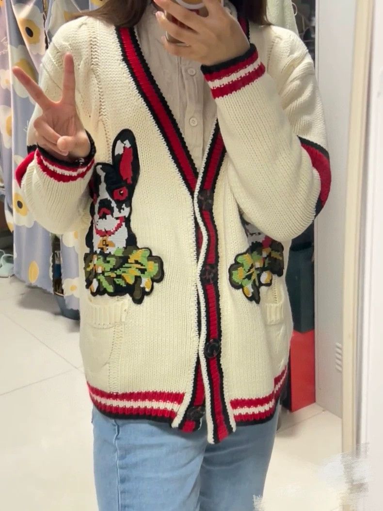 Gucci Gucci Beige knitted cardigan jacket 2502-Nextarrow Size US XS / EU 42 / 0 - 7 Thumbnail