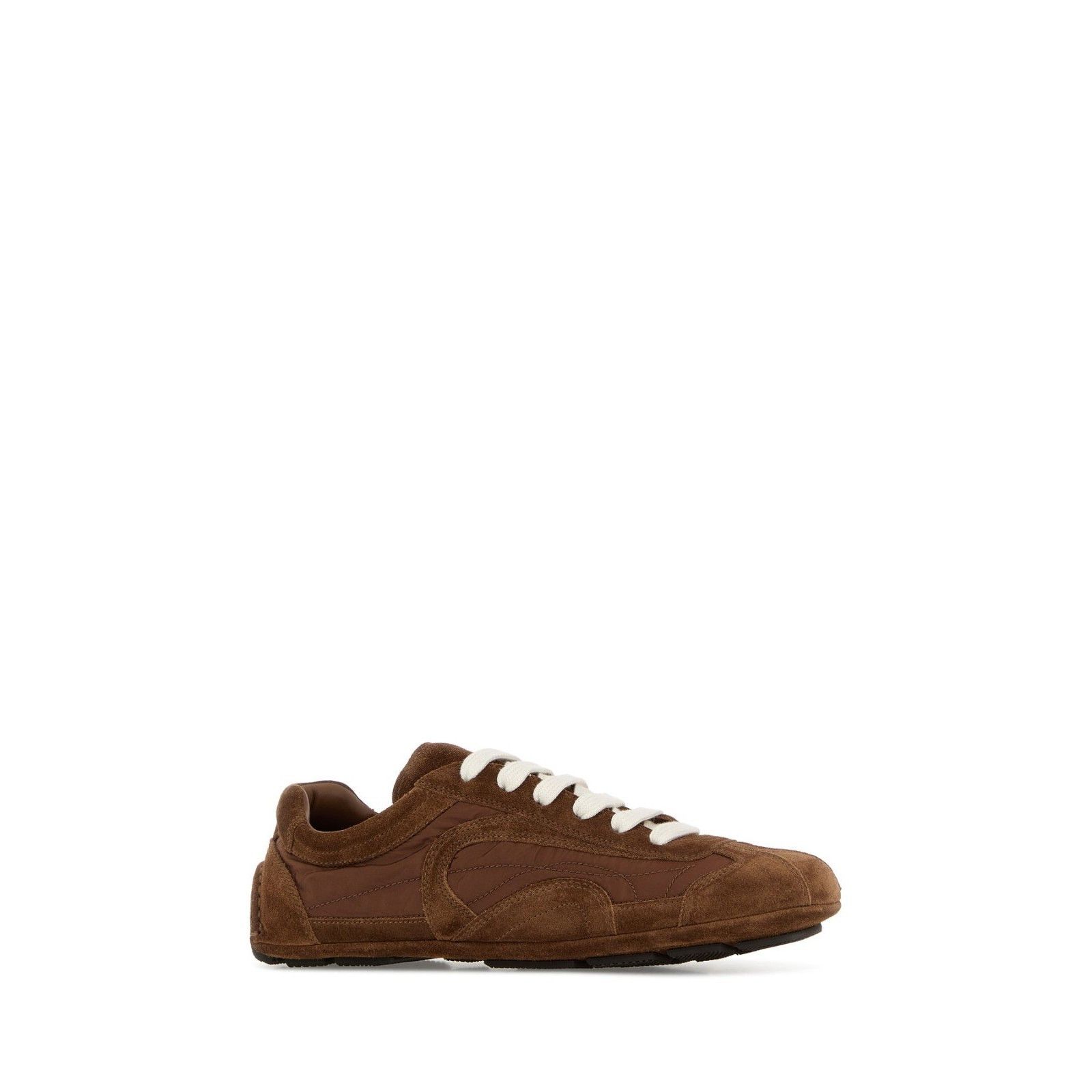 PRADA Montecarlo $1120 Palisander Suede/Re-Nylon Sneakers Ne