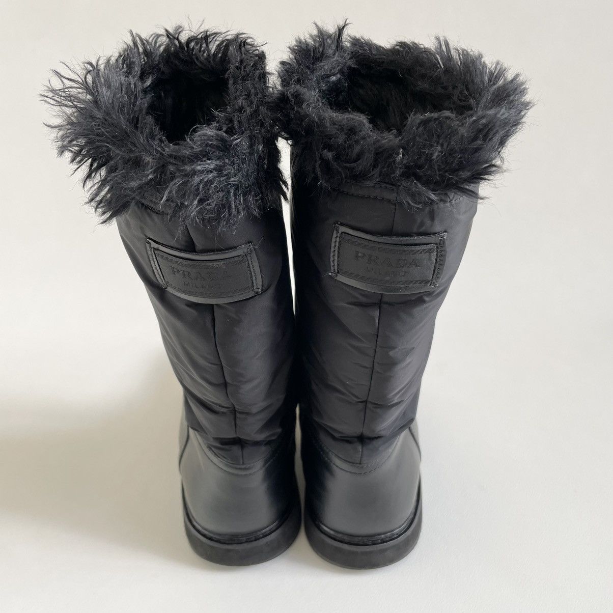 Prada Black Leather + Nylon Astro Biker Boots Size US 8 / EU 41 - 9 Thumbnail