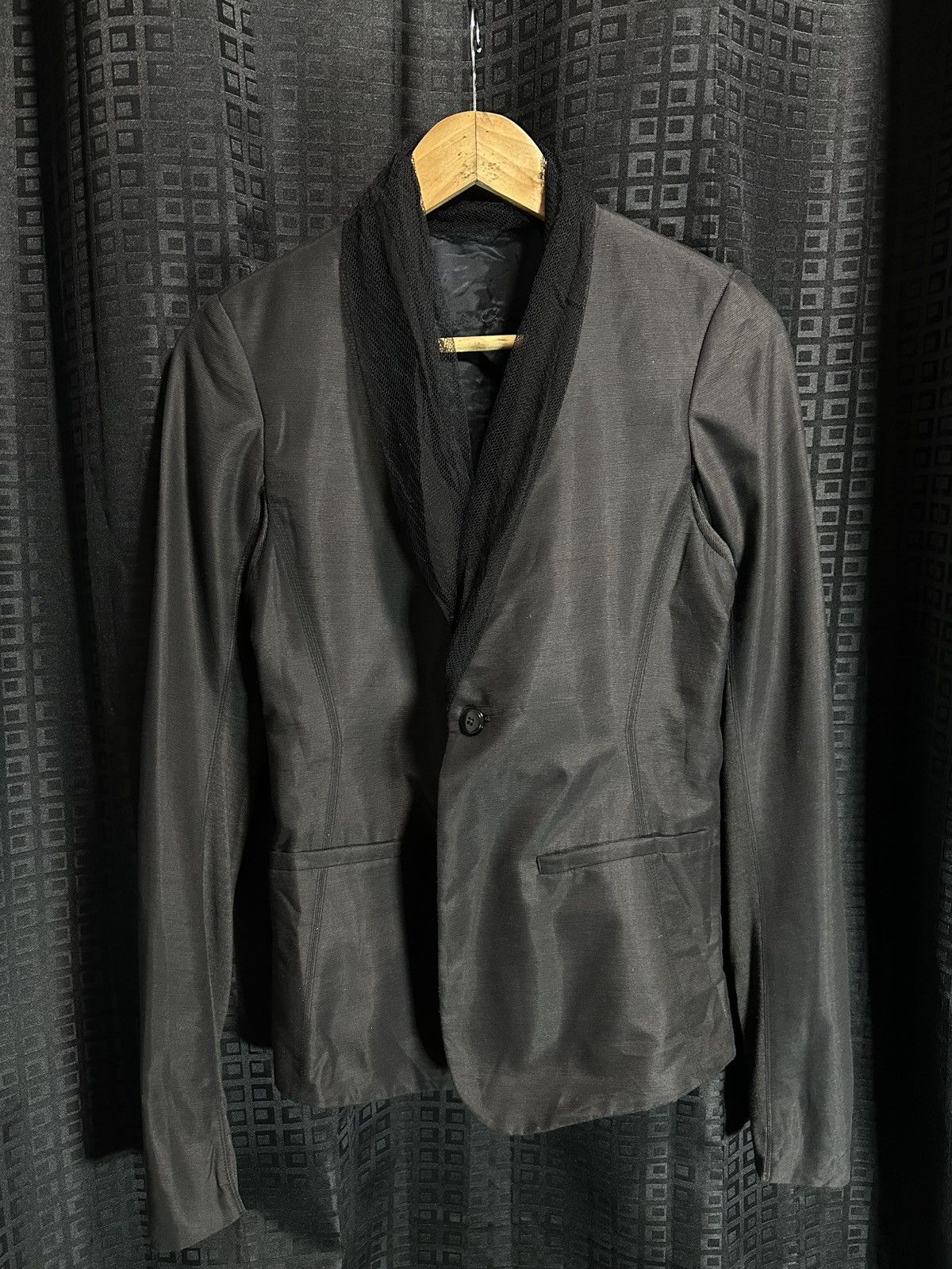 Rick Owens Drkshdw rick owens ss15'faun' mesh lapel blazer Size M / US 6-8 / IT 42-44 - 1 Thumbnail