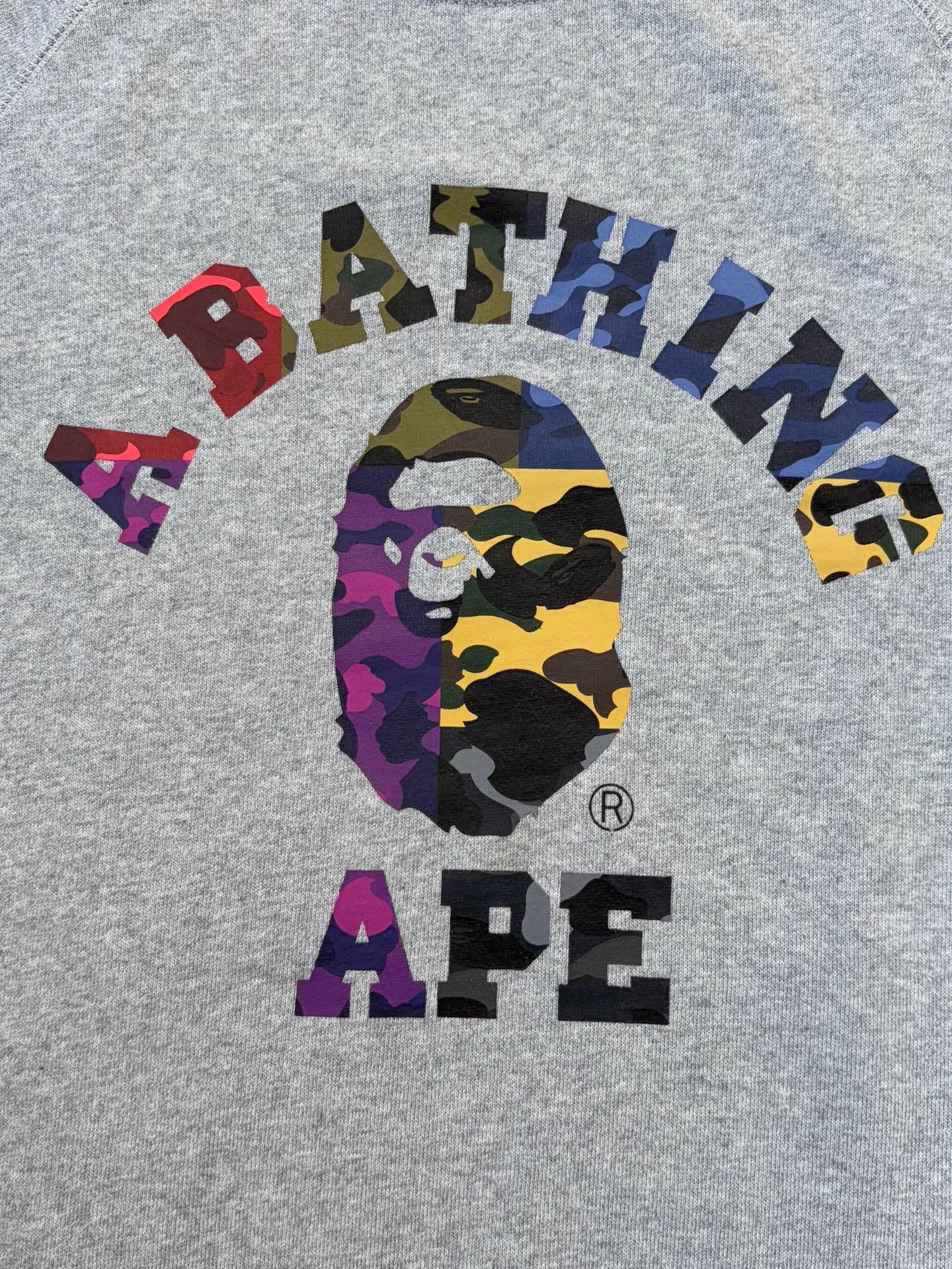 Bape Bape Ape Head Camo Color Block Short Sleeve Sweatshirt Size US M / EU 48-50 / 2 - 2 Thumbnail