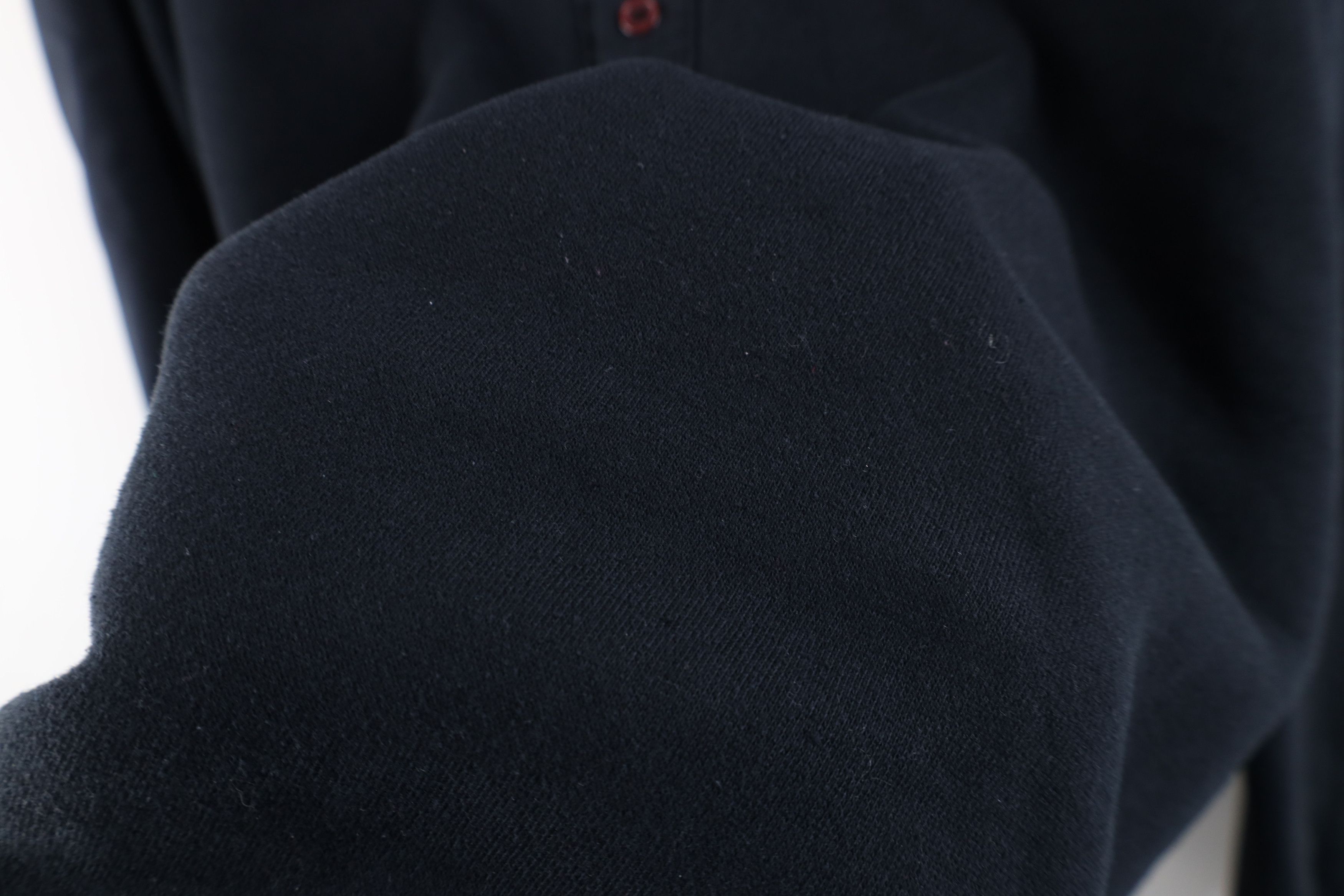 Vintage Vintage 90s Streetwear Henley Pullover Sweatshirt Black Size US XL / EU 56 / 4 - 7 Thumbnail