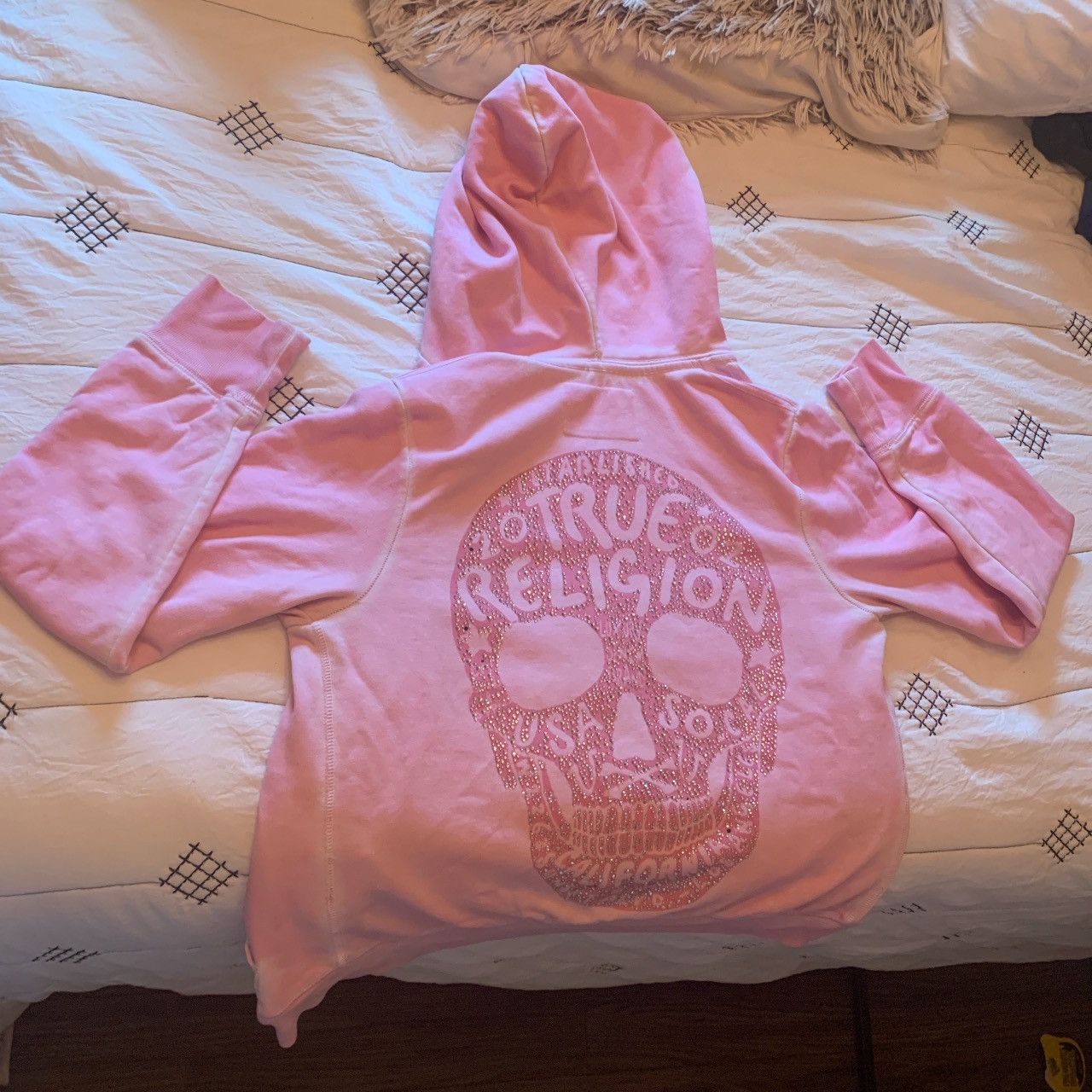 True Religion Pink True Religion hoodie with skull graphic Size L / US 10 / IT 46 - 1 Thumbnail