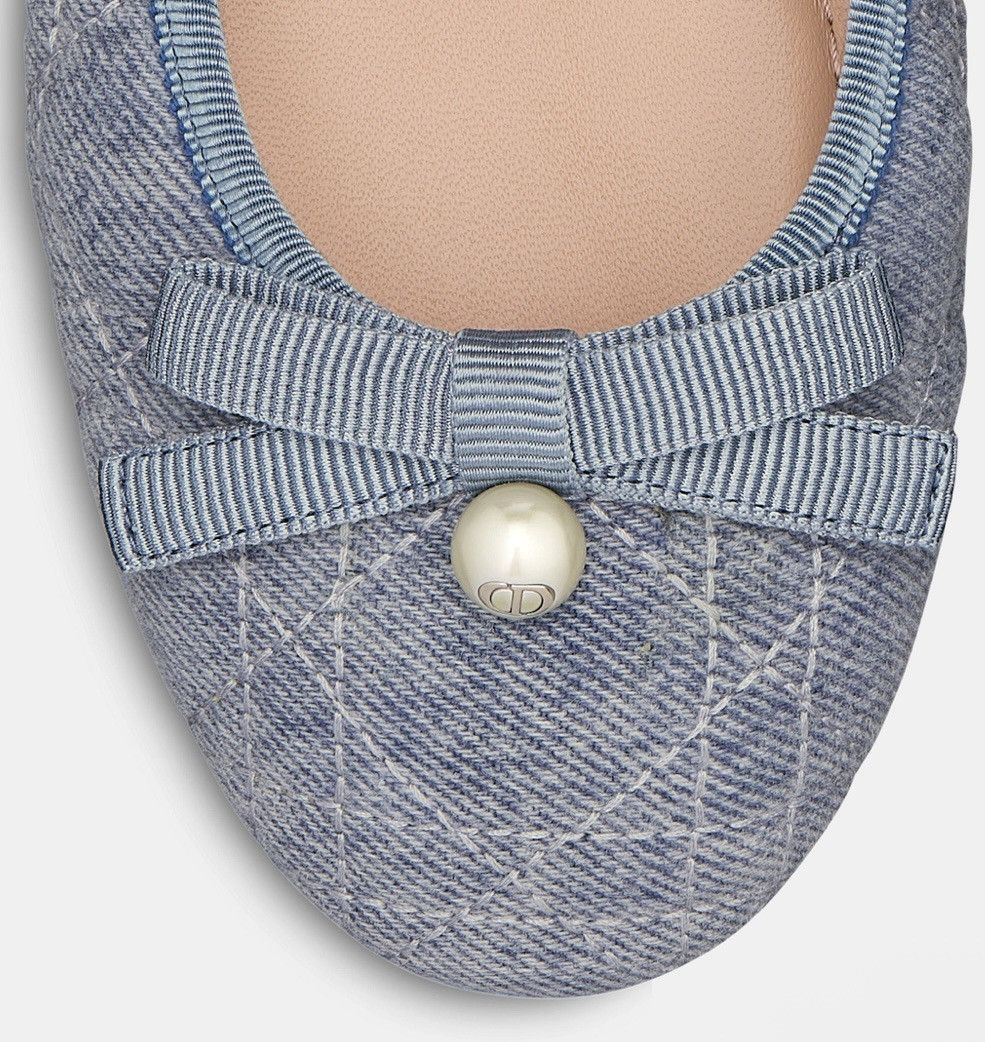 Dior DIOR BALLET FLAT Pastel Yellow Quilted Cannage Calfskin Size US 8 / IT 38 - 4 Thumbnail