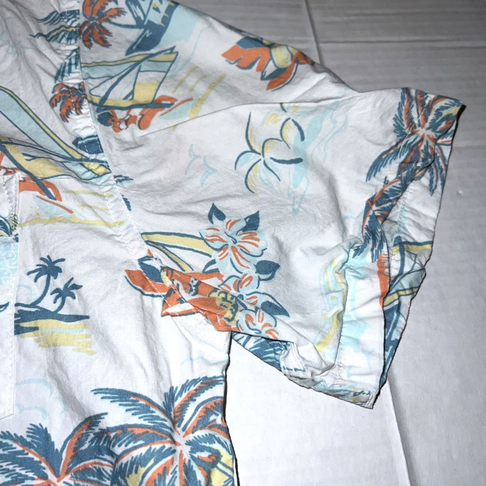 Quiksilver VINTAGE Quiksilver Hawaiian Aloha Windsurfing Outrigger Canoe Club Hula SHIRT Large Yellow Cotton Knit Short Sleeve Button-Down Mens Size US L / EU 52-54 / 3 - 5 Thumbnail