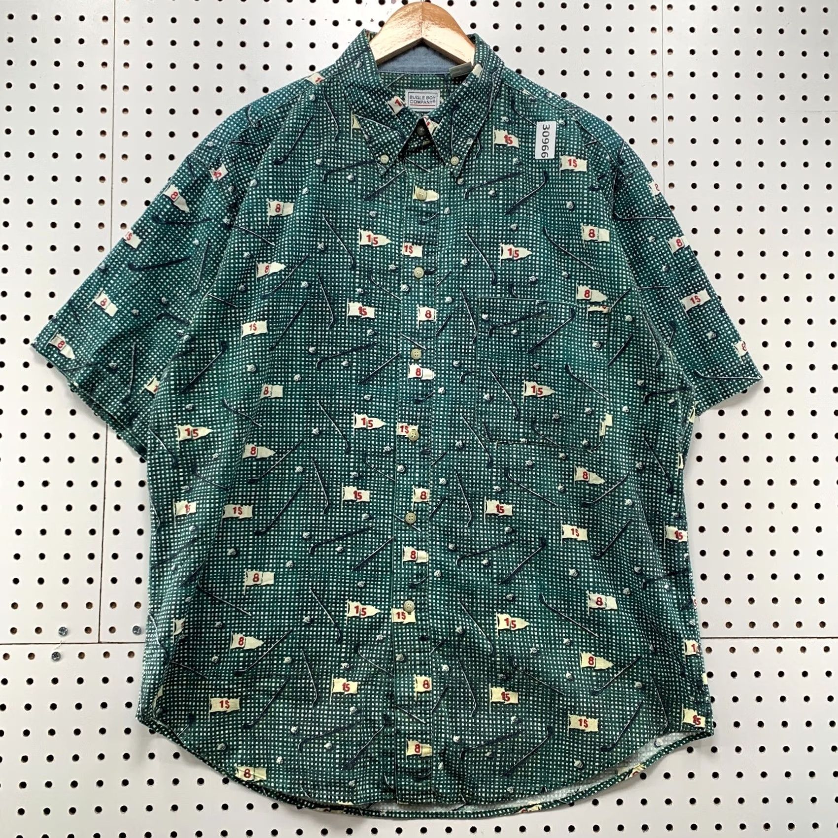 Bugle Boy VINTAGE Bugle Boy SHirt Mens Large GOLF All Over Print AOP Button Down 24X31 Size US L / EU 52-54 / 3 - 2 Thumbnail
