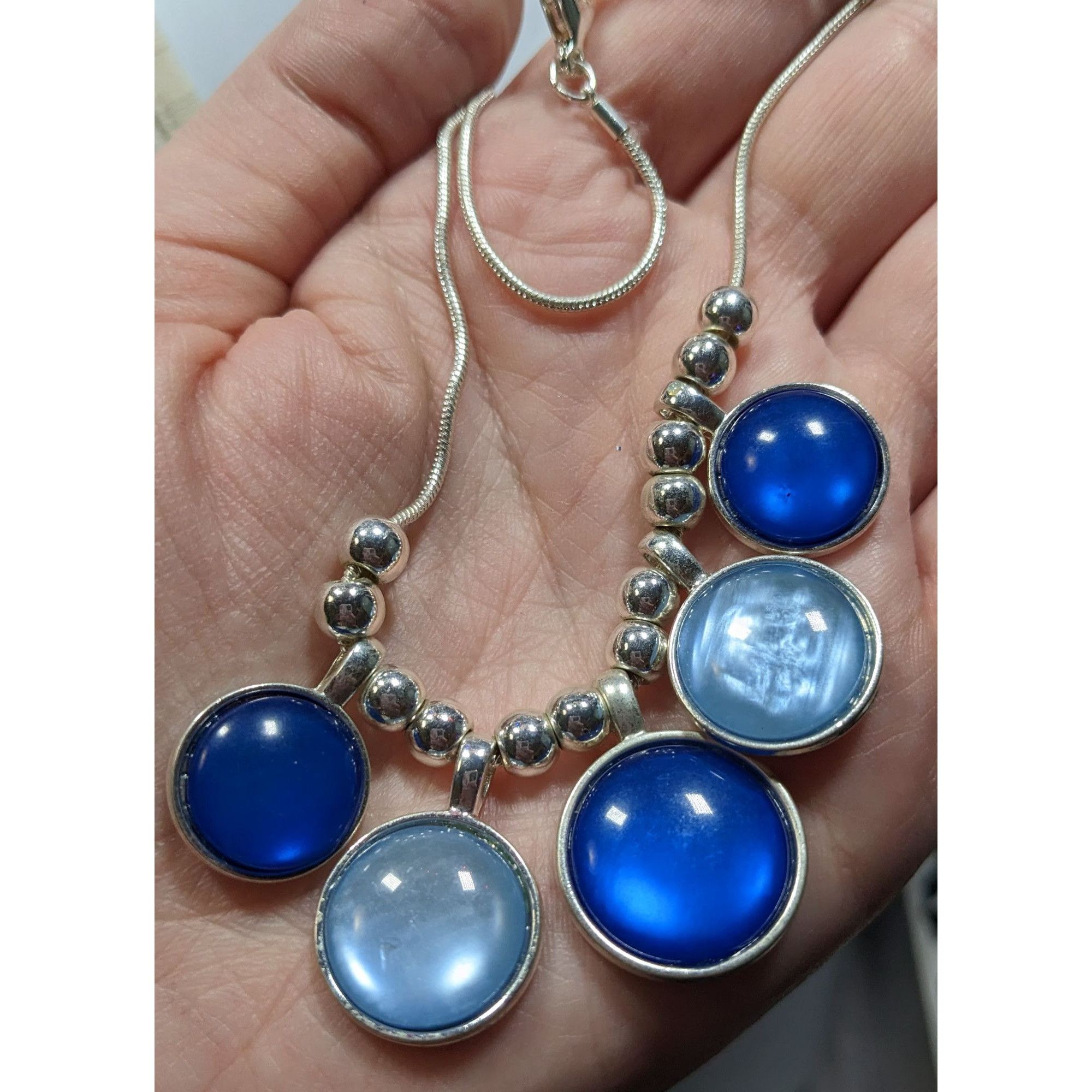 Other Mermaidcore Glass And Shell Blue & Light Blue Circle Charm N Size ONE SIZE - 3 Thumbnail