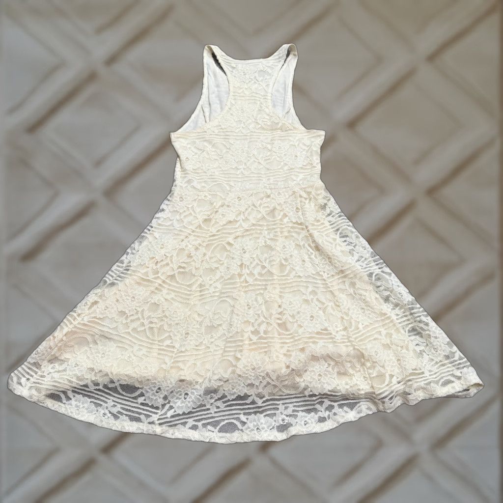 Abercrombie & Fitch ABERCROMBIE & FITCH Tweed Mini Dress Women's Size S  White Casual V-Neck Sleeveless | Grailed