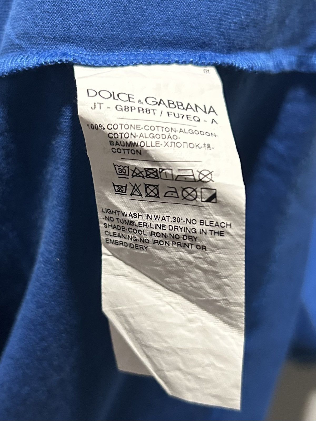 Dolce & Gabbana Dolce & Gabbana Plaque-Print Tee Size US L / EU 52-54 / 3 - 5 Thumbnail
