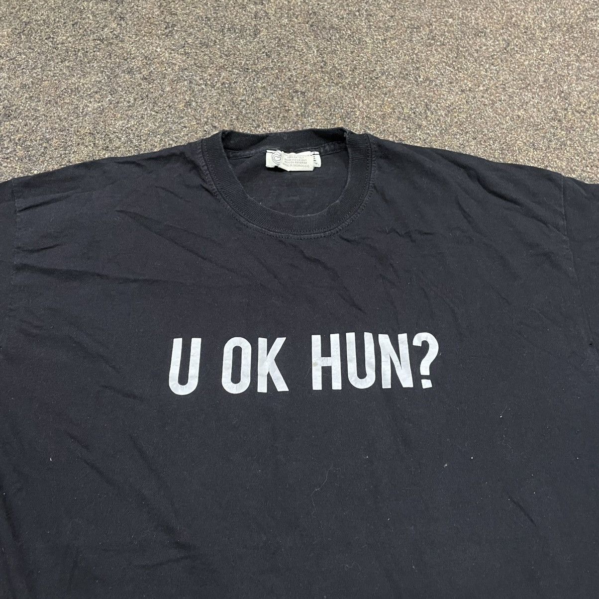 Gildan Vintage Y2K ADULT “ U OK HUN? Rap Thrash “ FUNNY BuyTee Size US M / EU 48-50 / 2 - 3 Thumbnail