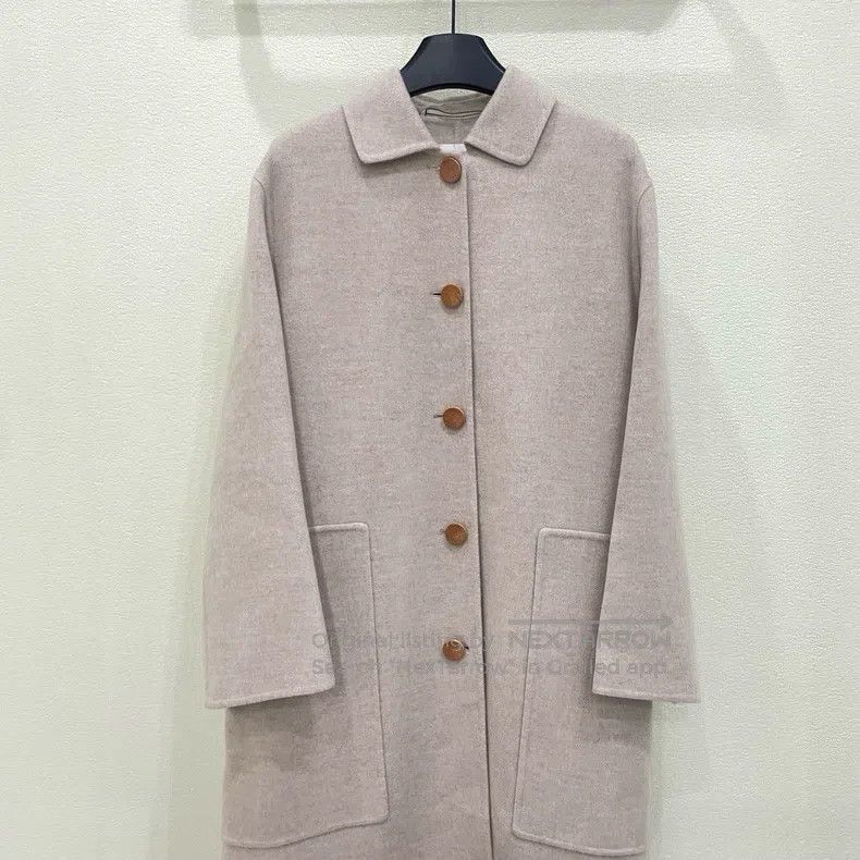 Hermes Hermes Beige Single-breasted Notched Collar Coat Size XXS / US 00 / IT 34 - 2 Thumbnail
