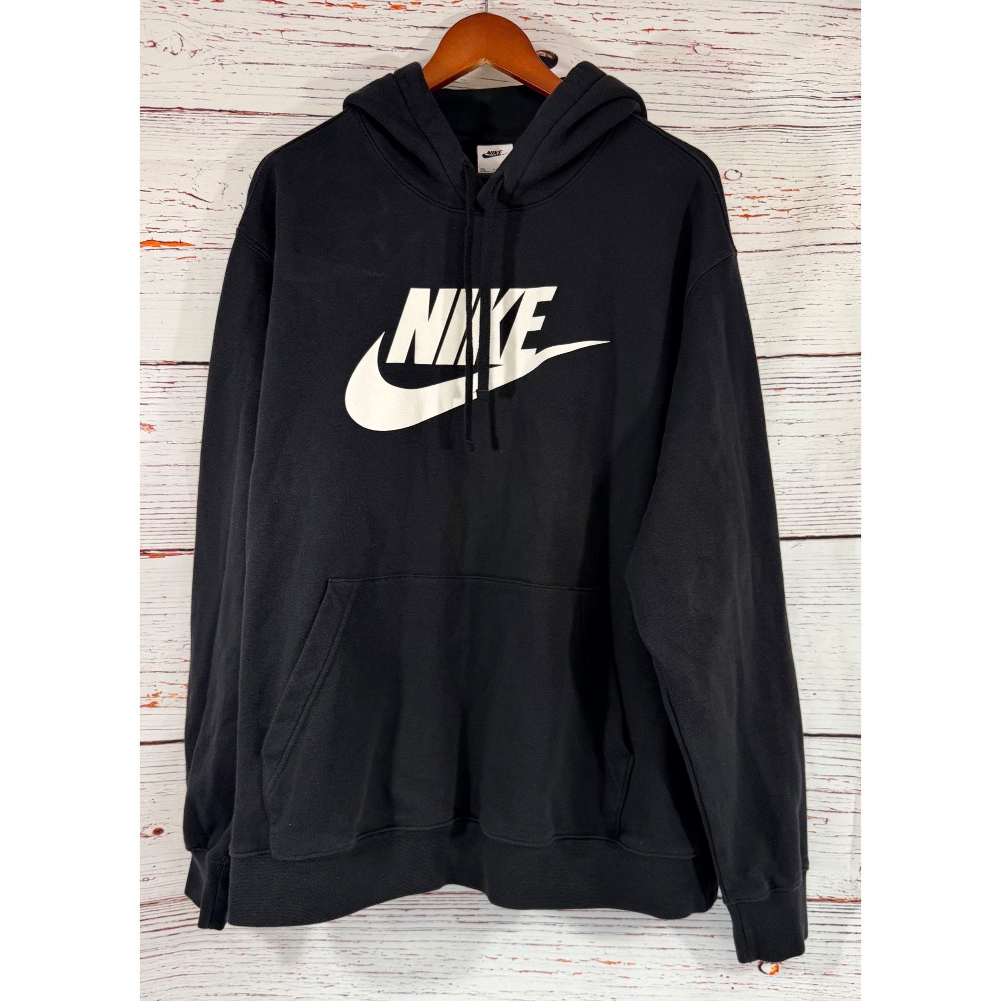 Nike Nike Mens Black Pullover Hoodie XXL Fleece Lined With Kangar Size US XXL / EU 58 / 5 - 2 Thumbnail