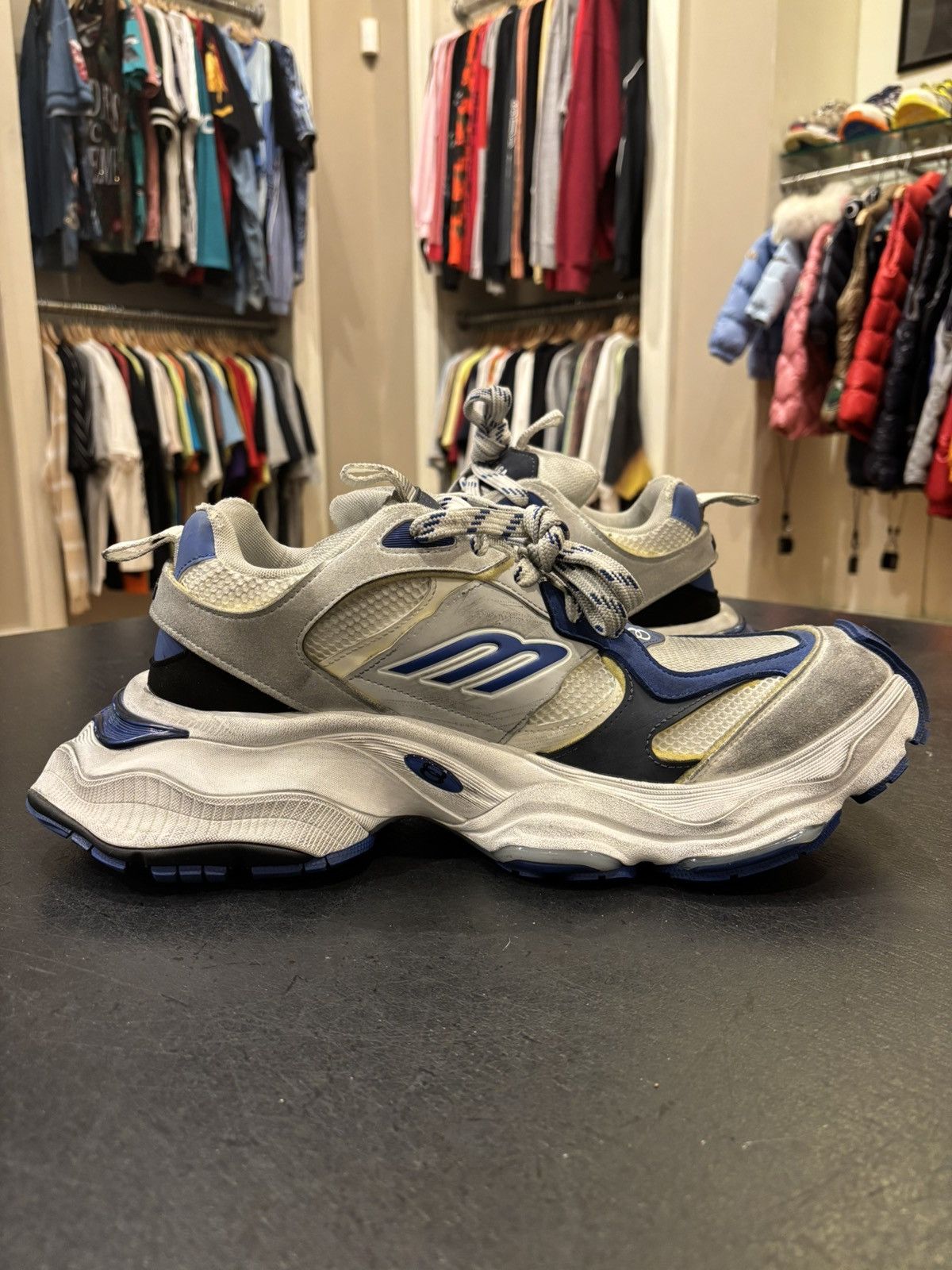 Balenciaga Balenciaga Cargo Sneakers Grey Blue Size US 13 / EU 46 - 3 Thumbnail