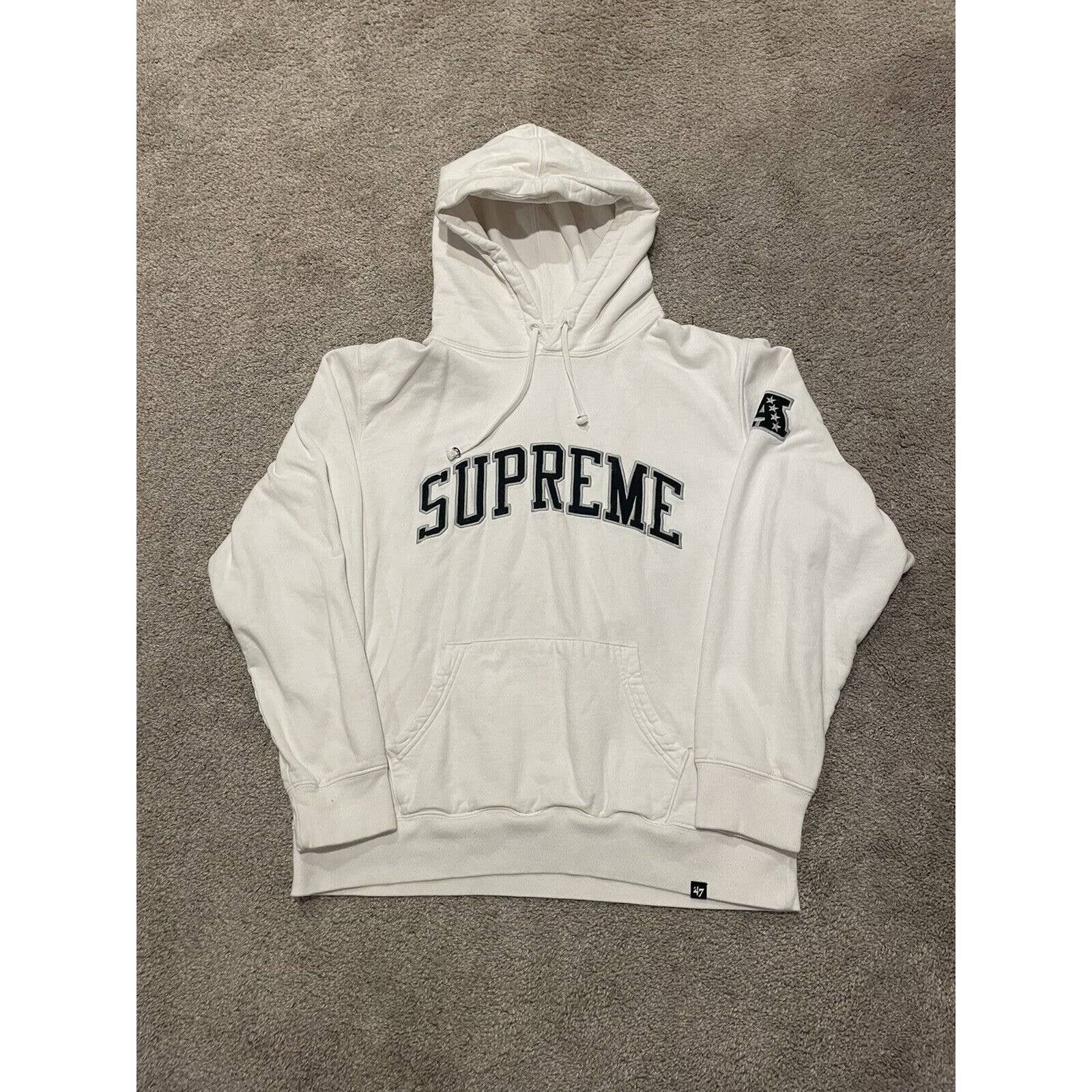 Supreme Supreme NFL x Raiders x 47' Hoodie Sweatshirt White Size L