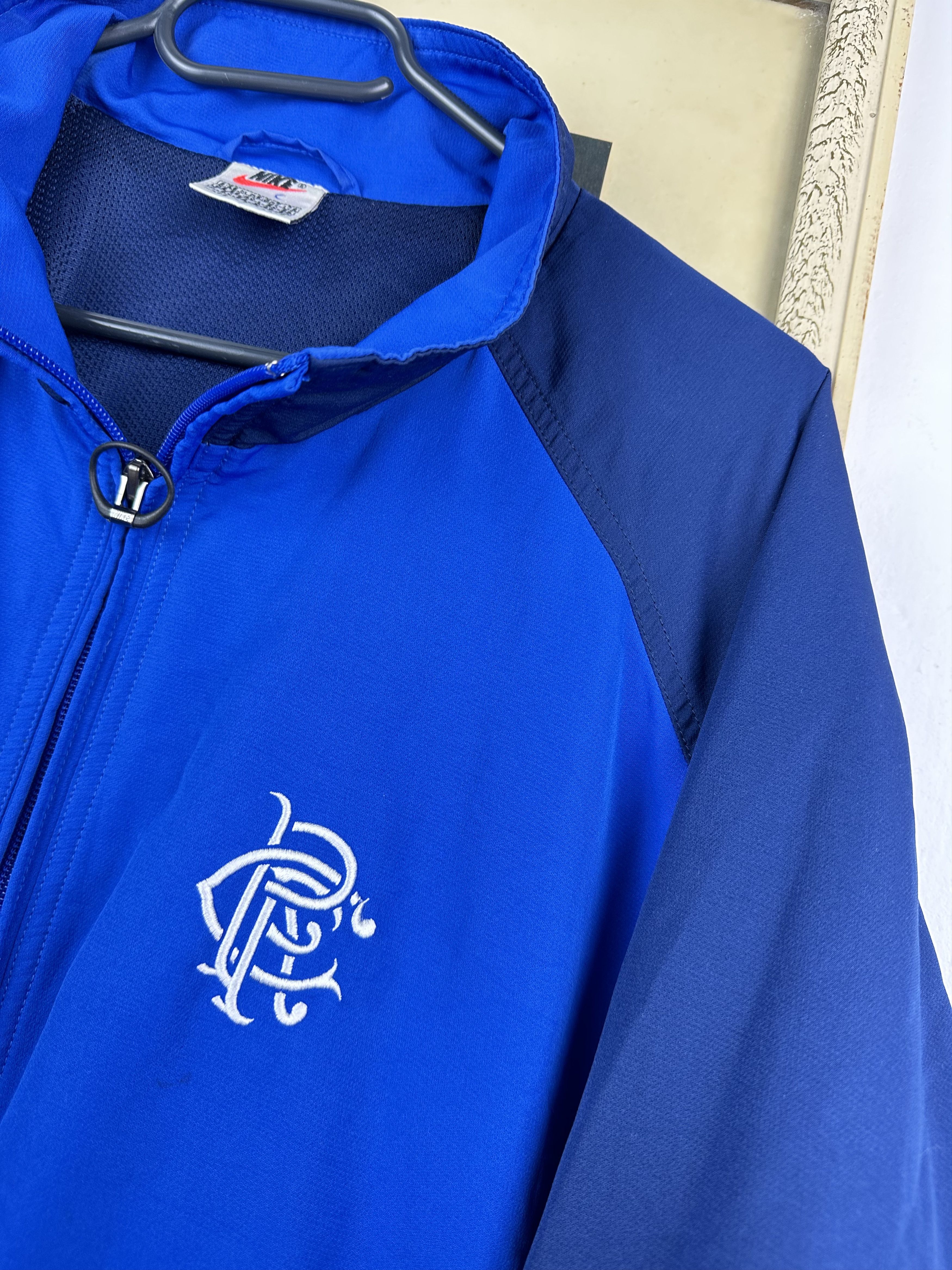 Nike × Vintage Vintage Nike Glasgow Rangers 90's Jacket Football Soccer Size US M / EU 48-50 / 2 - 3 Thumbnail