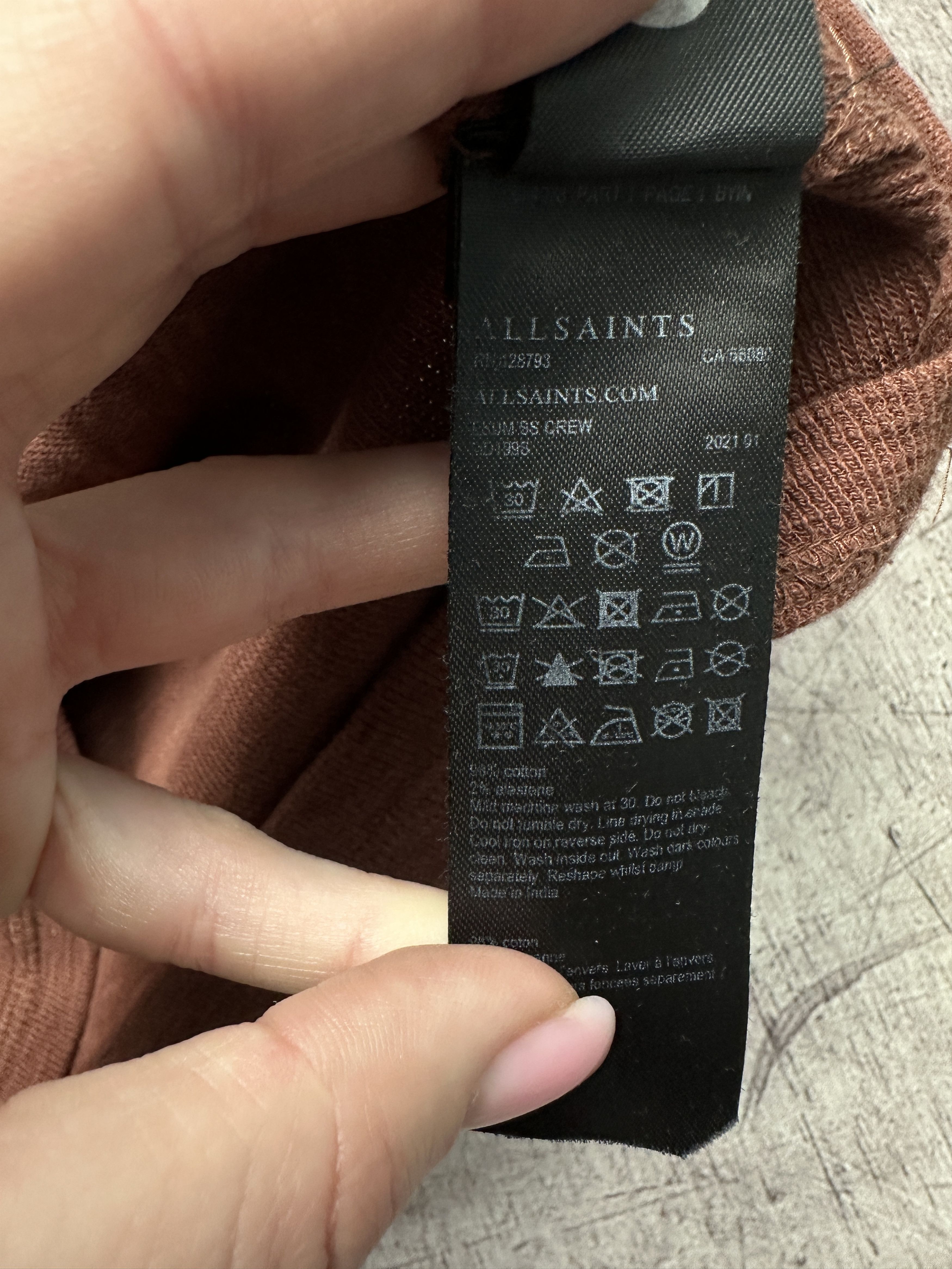 Allsaints Allsaints Mens Esum SS Crew Neck Heavy Cotton T-Shirt Size US L / EU 52-54 / 3 - 5 Thumbnail