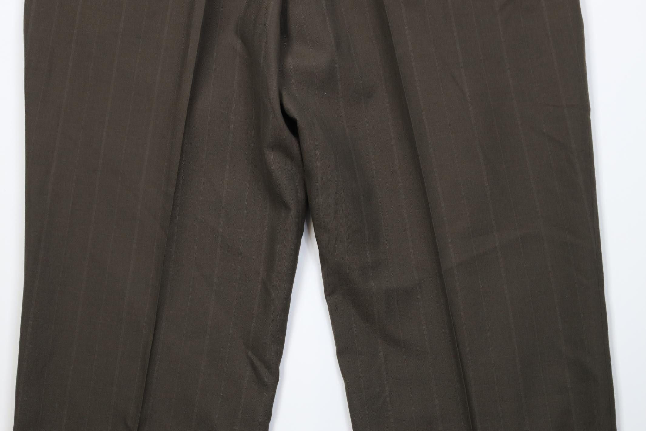 Vintage Vintage 90s Streetwear Wool Striped Wide Leg Chino Pants Size US 38 / EU 54 - 11 Thumbnail