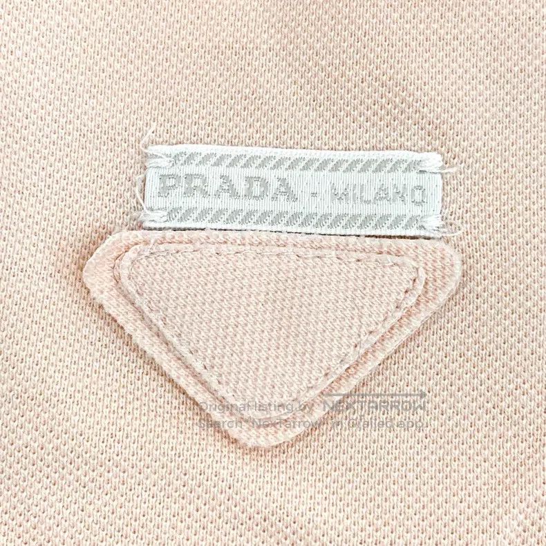 Prada Prada Pink logo triangle Polo collar short-sleeved T-shirt Size XXS / US 00 / IT 34 - 5 Thumbnail