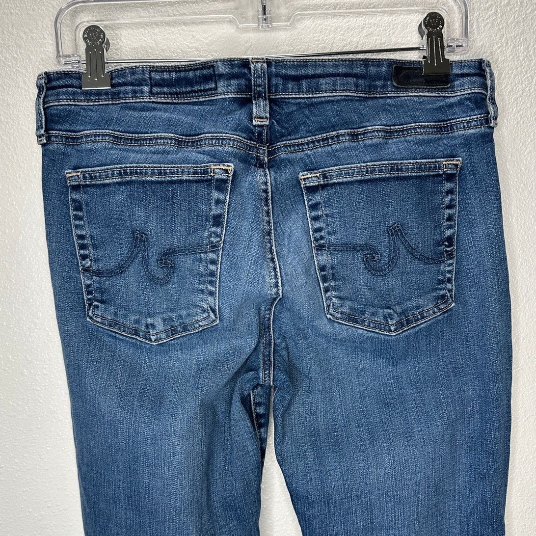 AG Adriano Goldschmied AG Dark Wash Whiskered Prima Cigarette Leg Jeans 30 Size 30" / US 8 / IT 44 - 7 Thumbnail
