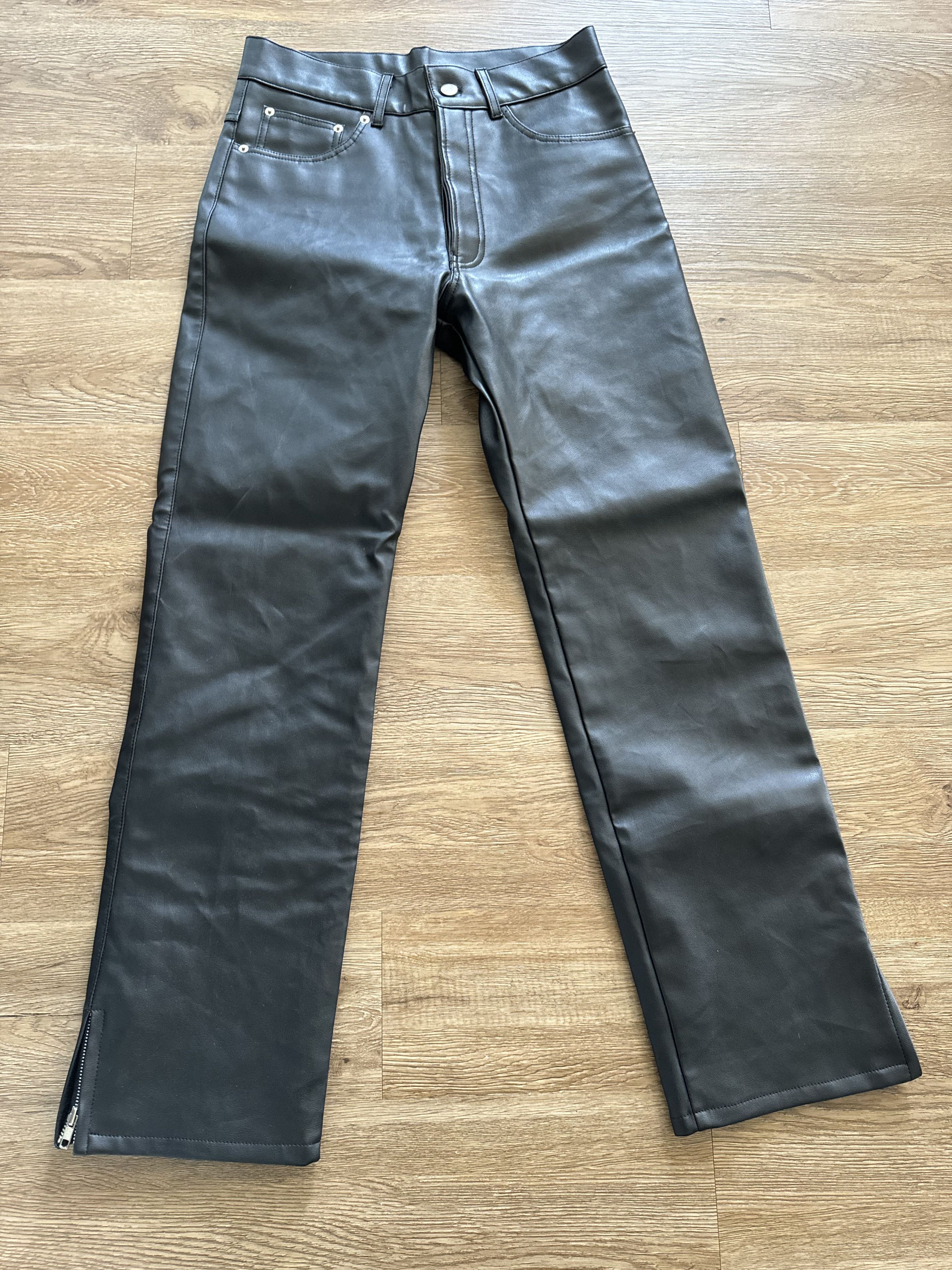 Jean AMBIT STUDIO Black Leather Jeans Size US 30 / EU 46 - 1 Thumbnail