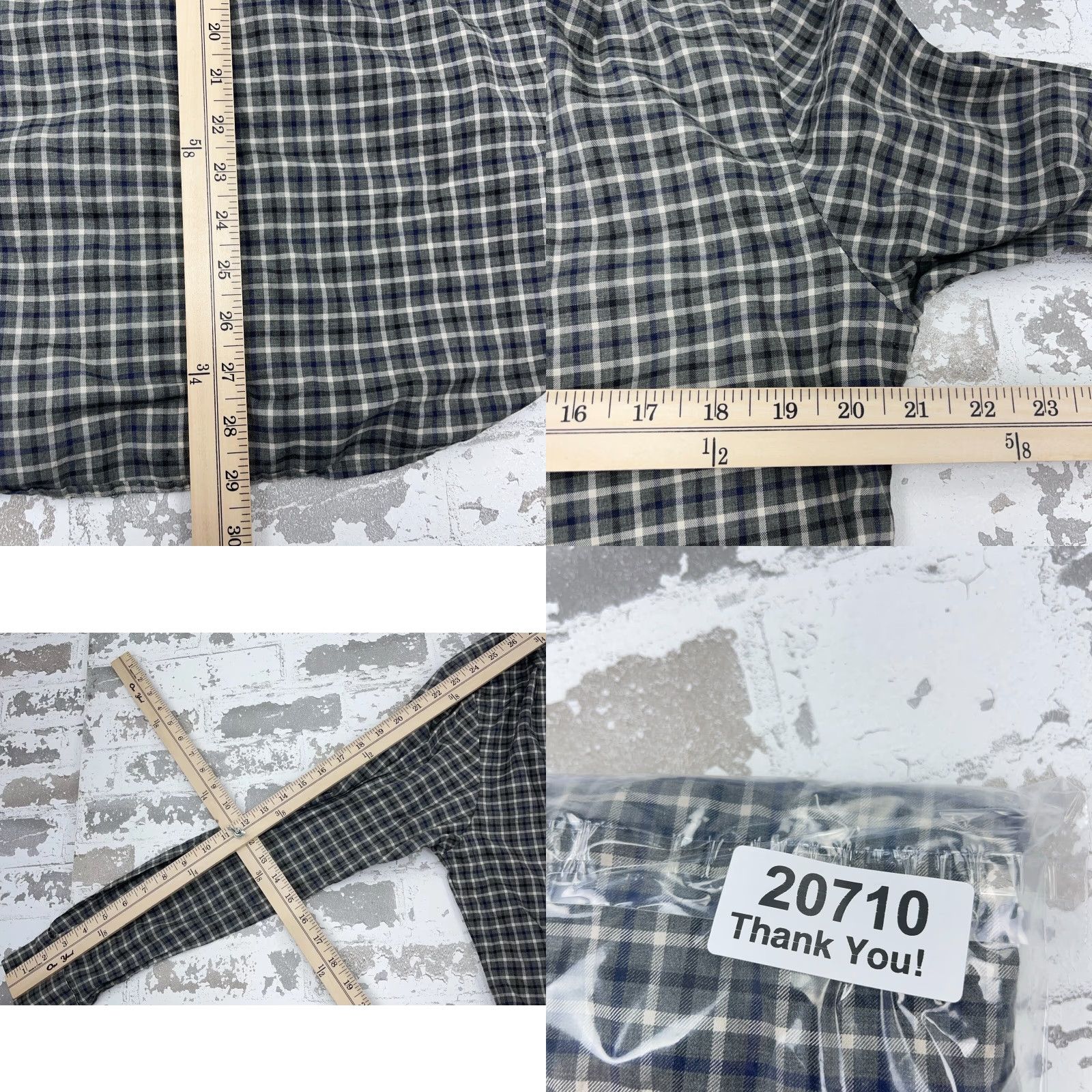 Polo Ralph Lauren Polo Ralph Lauren Button-Up Shirt Men Large Gray Plaid Slim Fit Casual Size 42R - 8 Thumbnail