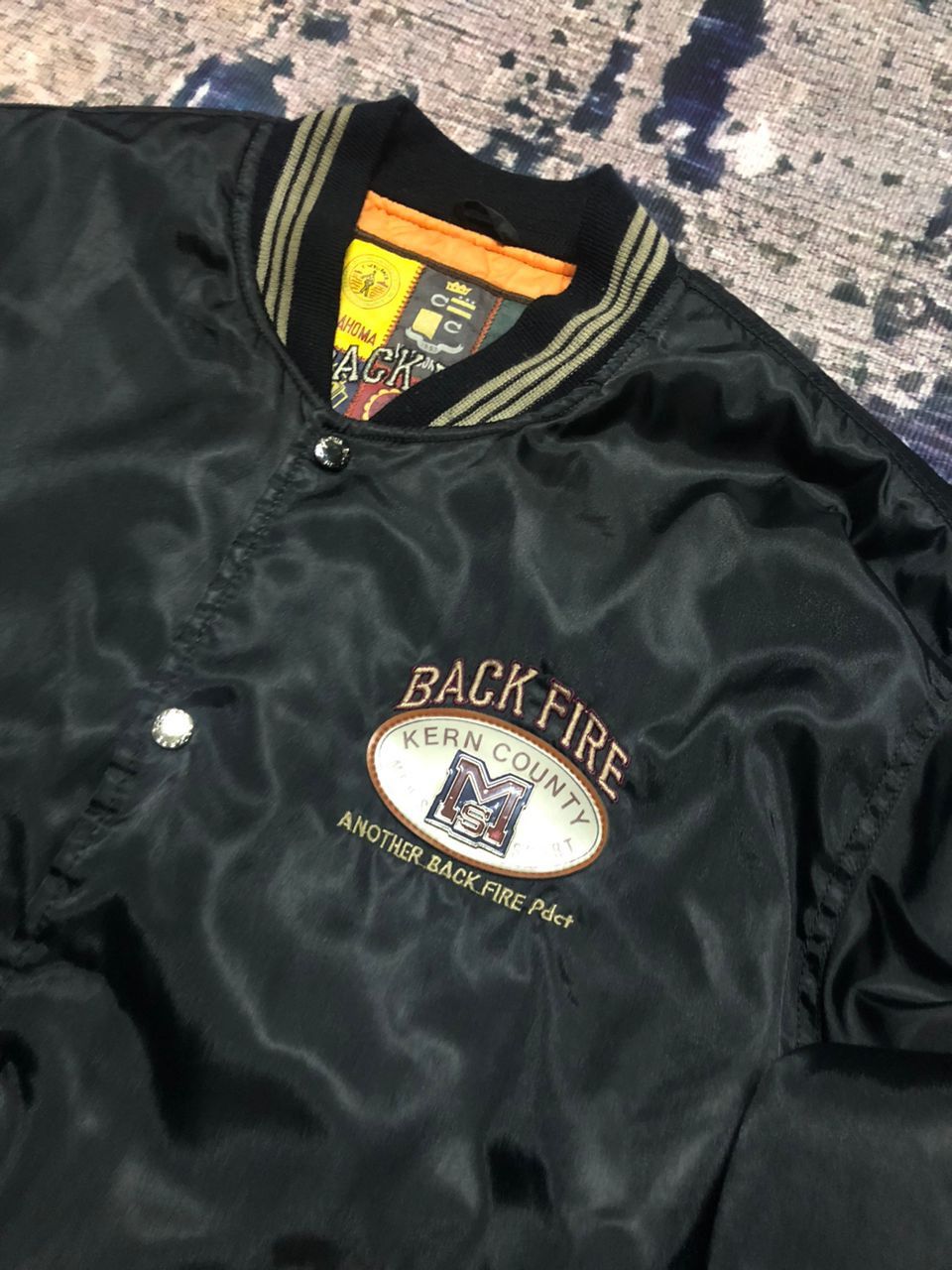 Sports Specialties Vintage Back Fire Men's Sport Bomber Jacket Size US L / EU 52-54 / 3 - 7 Thumbnail