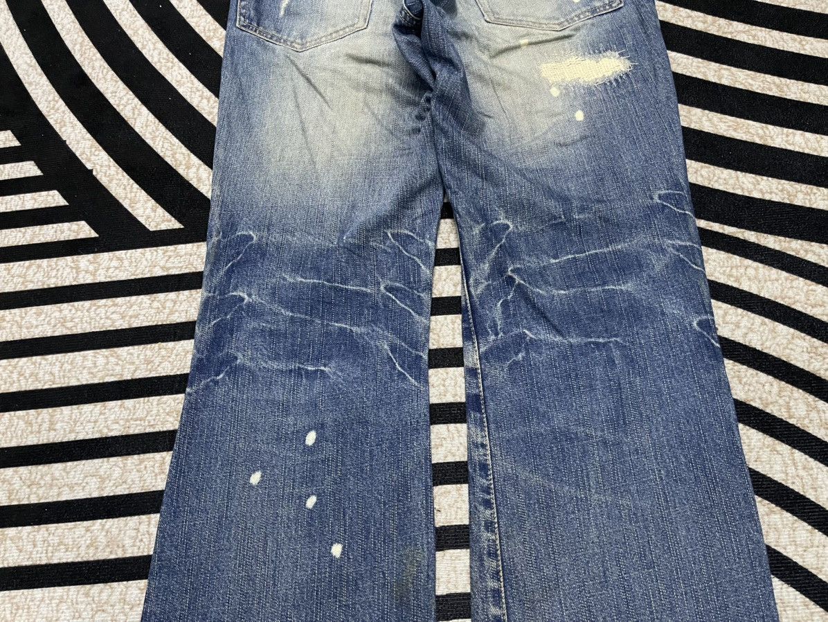 PPFM 2000s PPFM FLARE DISTRESSED DENIM RARE DESIGN Size US 30 / EU 46 - 15 Thumbnail