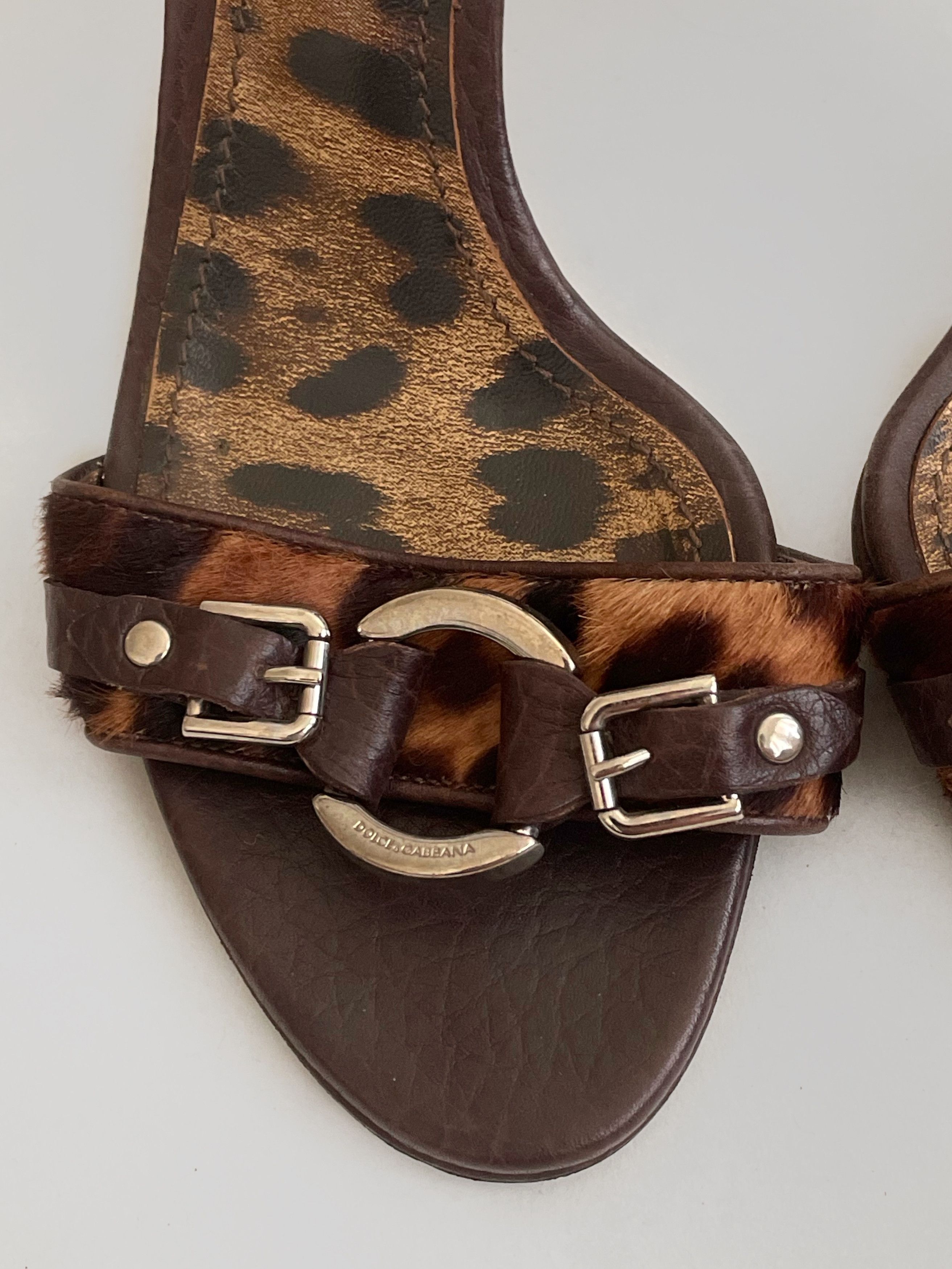 Dolce & Gabbana Archive Dolce Gabbana leopard leather/fur mules/heels 2000s Size US 8 / IT 38 - 7 Thumbnail