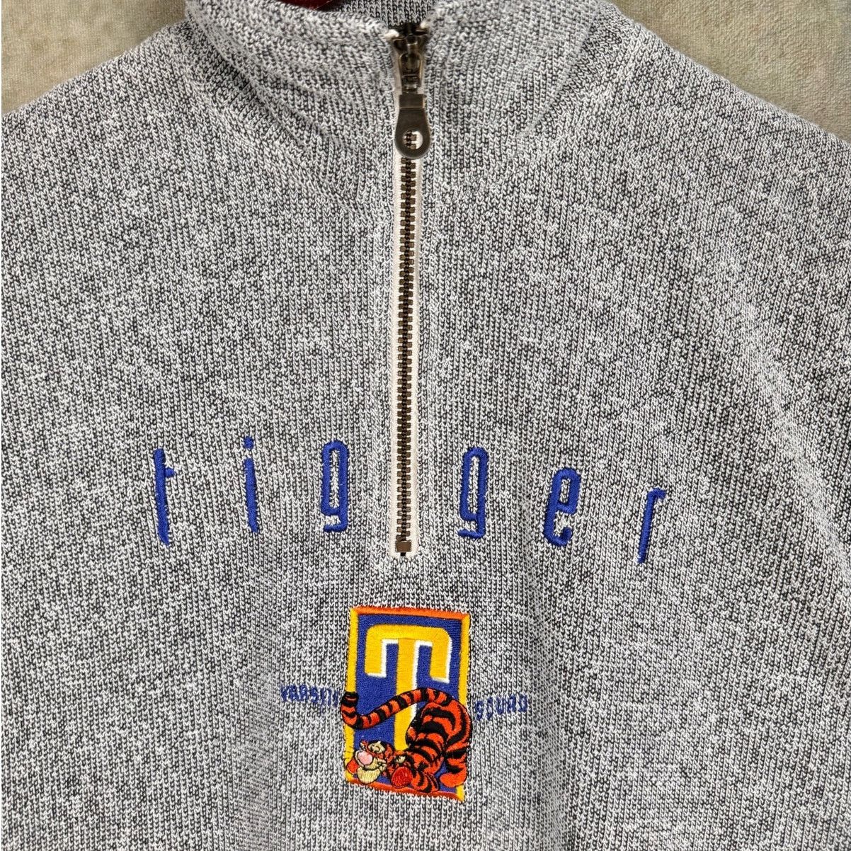 Disney × Vintage VTG 90s Disney Tigger Q Zip Sweater Sz S Gray Knit Pullover Size US S / EU 44-46 / 1 - 5 Thumbnail