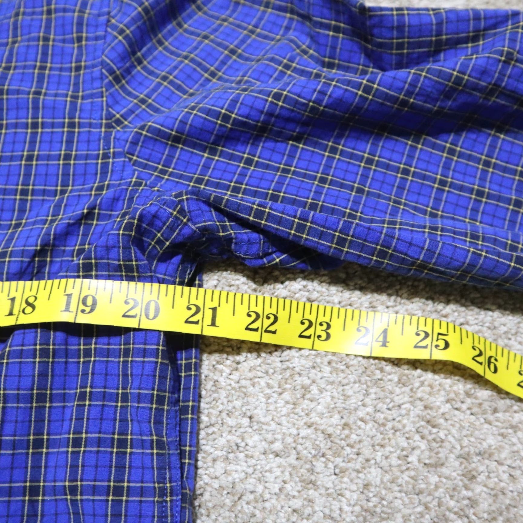 Vintage VINTAGE American Eagle Shirt Blue Checkered Long Sleeve Button-Up Adult M Medium Blue 90s Concert Style Mens Size US M / EU 48-50 / 2 - 5 Thumbnail