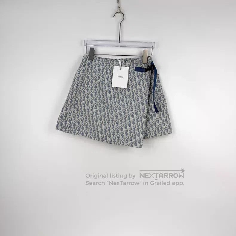 Dior Dior Light blue full logo style shorts skirt Size 24" / US 00 / IT 34 - 3 Thumbnail