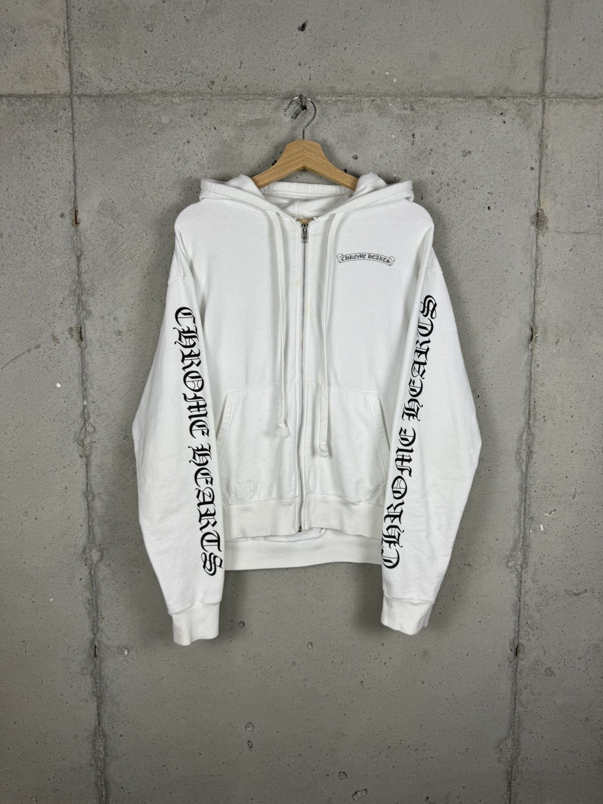 Chrome Hearts Chrome Hearts Scroll Zip-Up Hoodie White - XS Chrome Hearts Chrome Hearts Scroll Zip-Up Hoodie White - XS