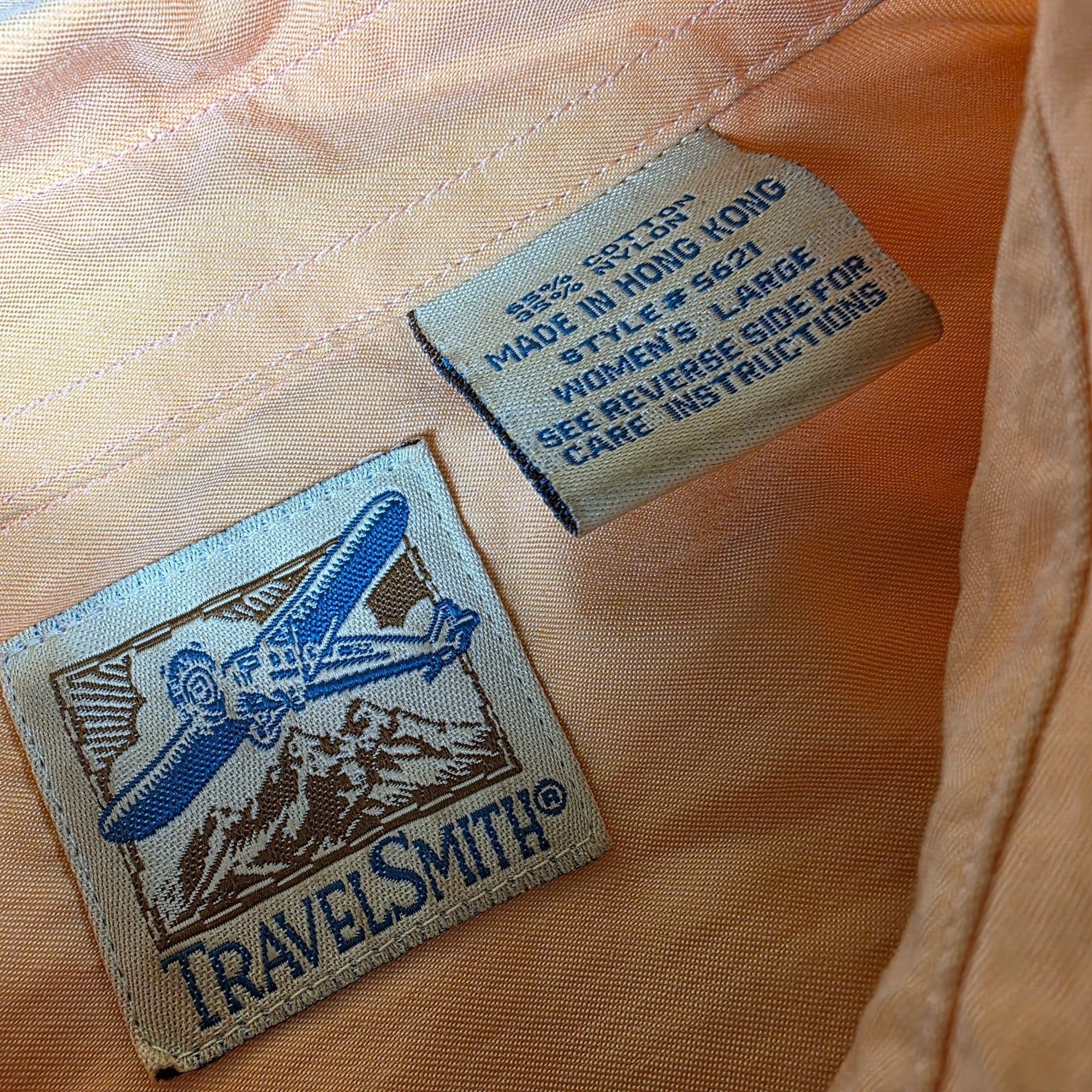 Other Vintage Travelsmith Womens Large Peach Orange Long Sleeve Bu Size L / US 10 / IT 46 - 4 Thumbnail