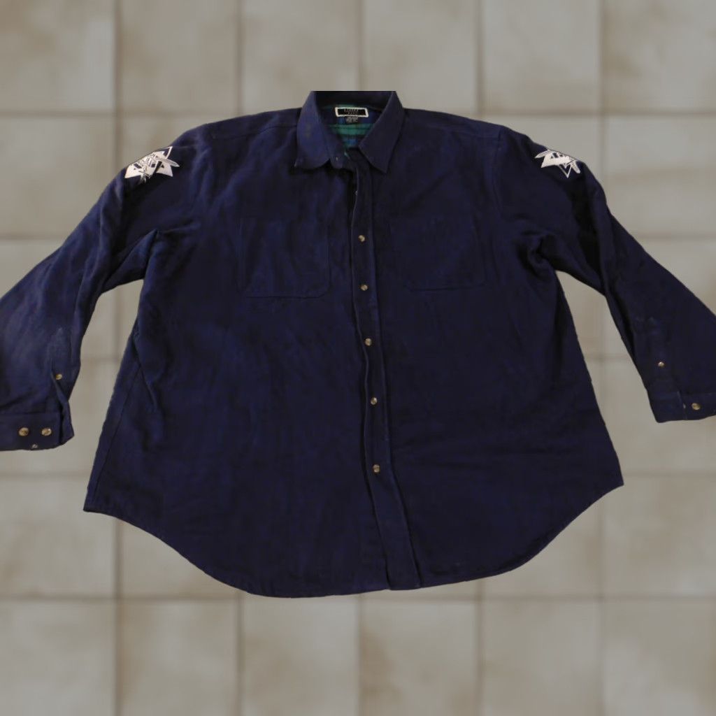 Vintage Alaska Jacket Mens 2XL Blue Canvas Lined Button Up Casual Military Style Vintage No 90s Inspired Size US XXL / EU 58 / 5 - 1 Thumbnail